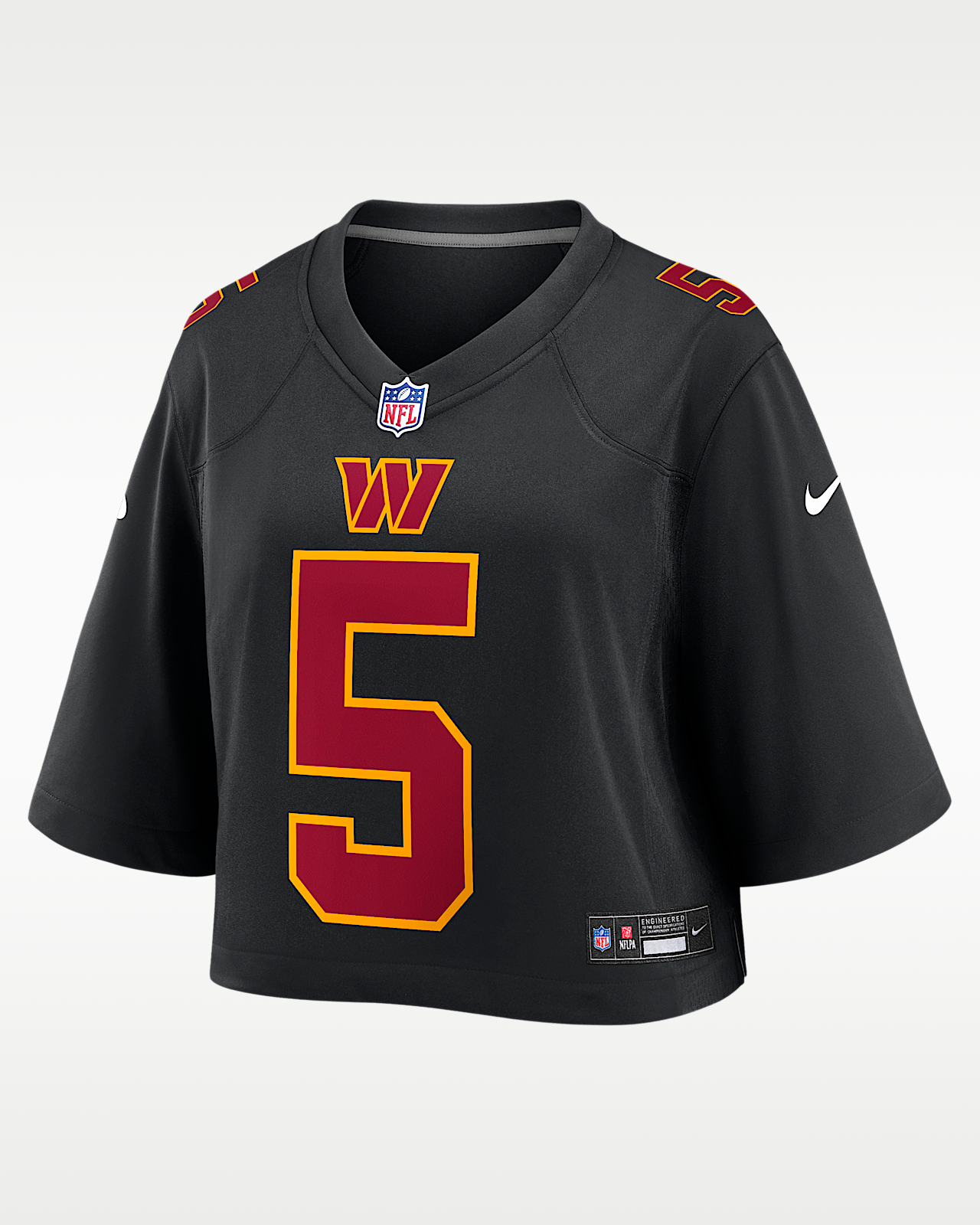 Женские джерси Jayden Daniels Washington Commanders Nike NFL Cropped Tundra Game Jersey