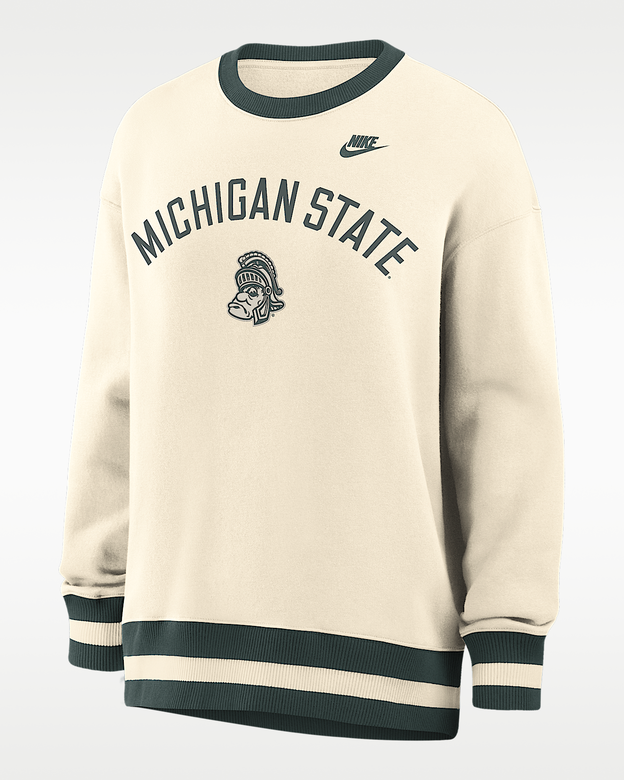 Женские  Michigan State Legacy Nike College Oversized Pullover Crew