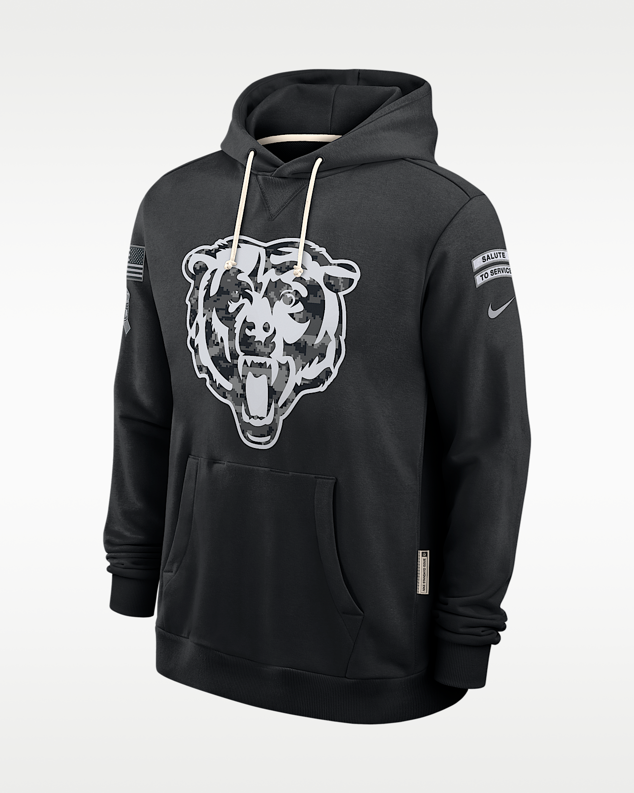 Мужское худи Chicago Bears Salute to Service Sideline Nike Dri-FIT NFL Pullover Hoodie