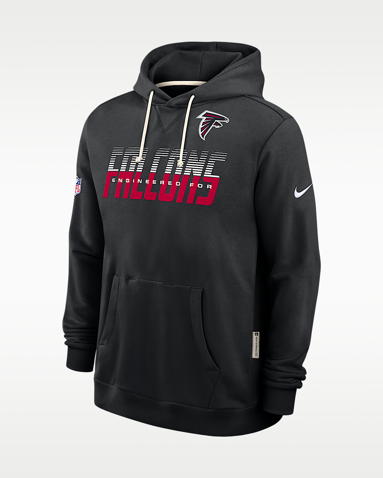 Мужское худи Atlanta Falcons Sideline Standard Issue Nike Dri-FIT NFL Pullover Hoodie