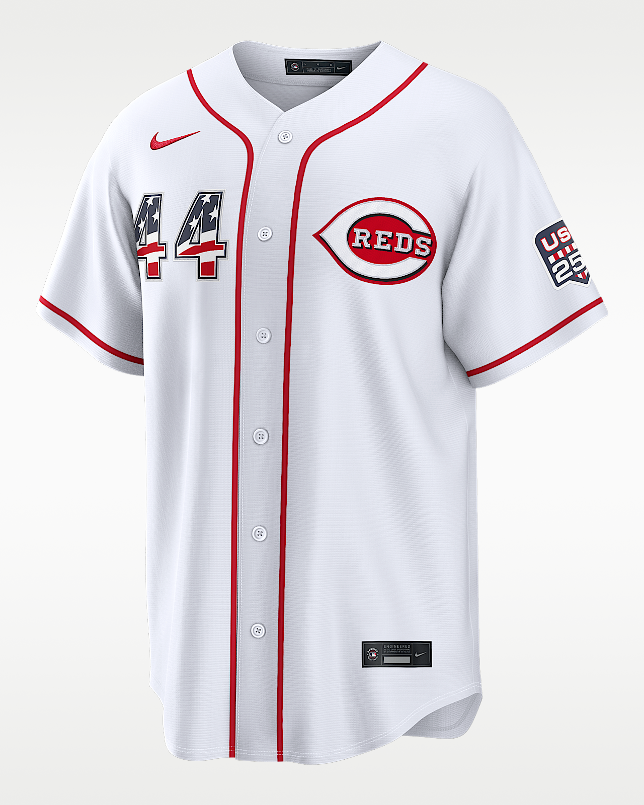 Мужские джерси Elly De La Cruz Cincinnati Reds USA 250 Nike MLB Stadium Jersey