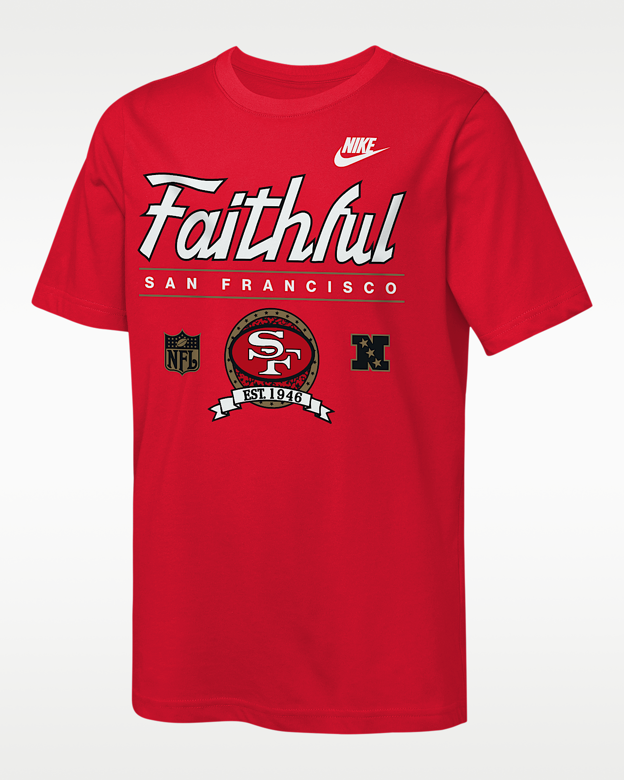 Детская футболка San Francisco 49ers Rewind Hometown Slub Big Kids' Nike Dri-FIT NFL