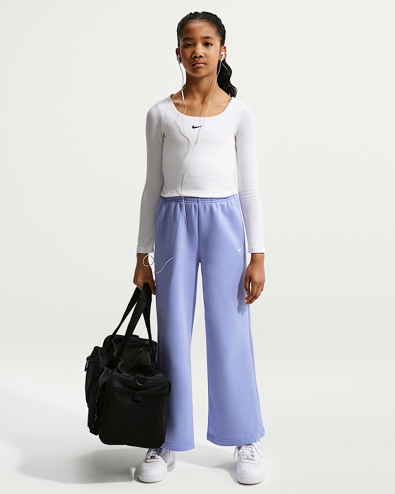 Детские  Nike Sportswear Studio Fleece Girls' Open-Hem Pants