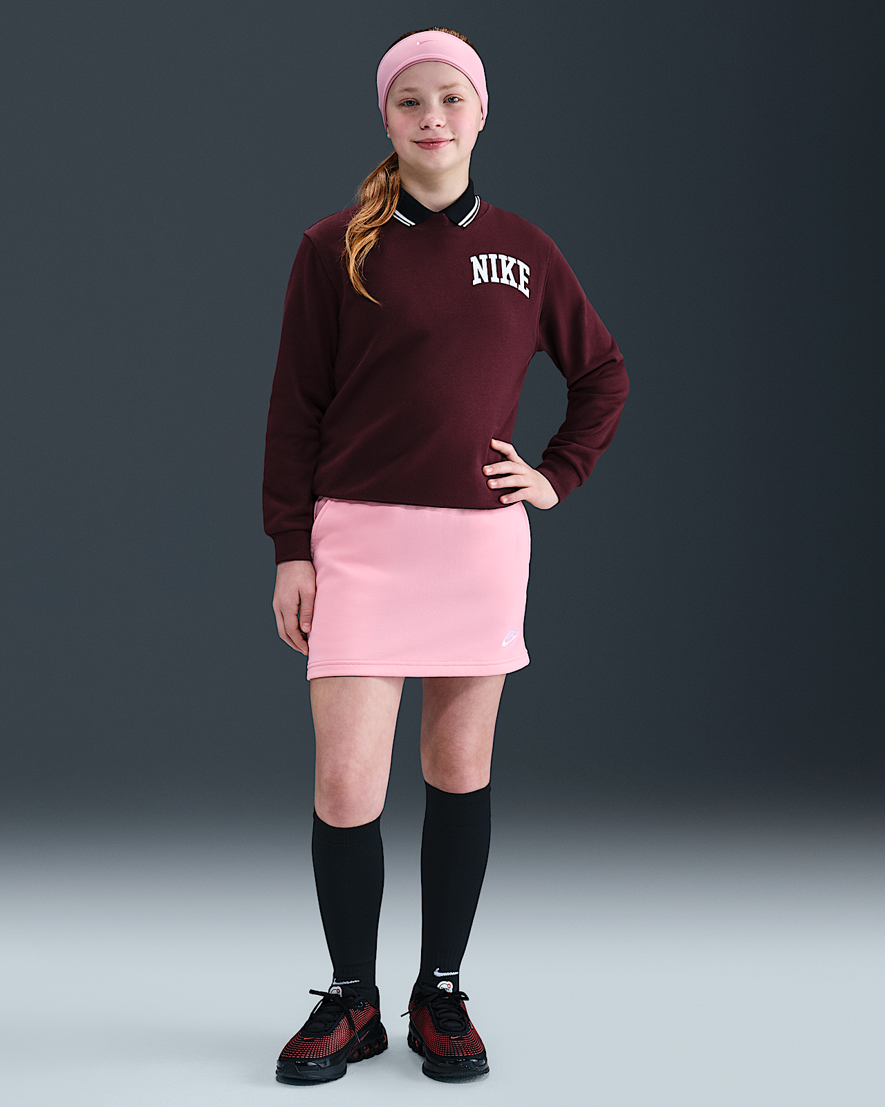 Женская юбка Nike Sportswear Club Big Kids' (Girls') French Terry Skirt