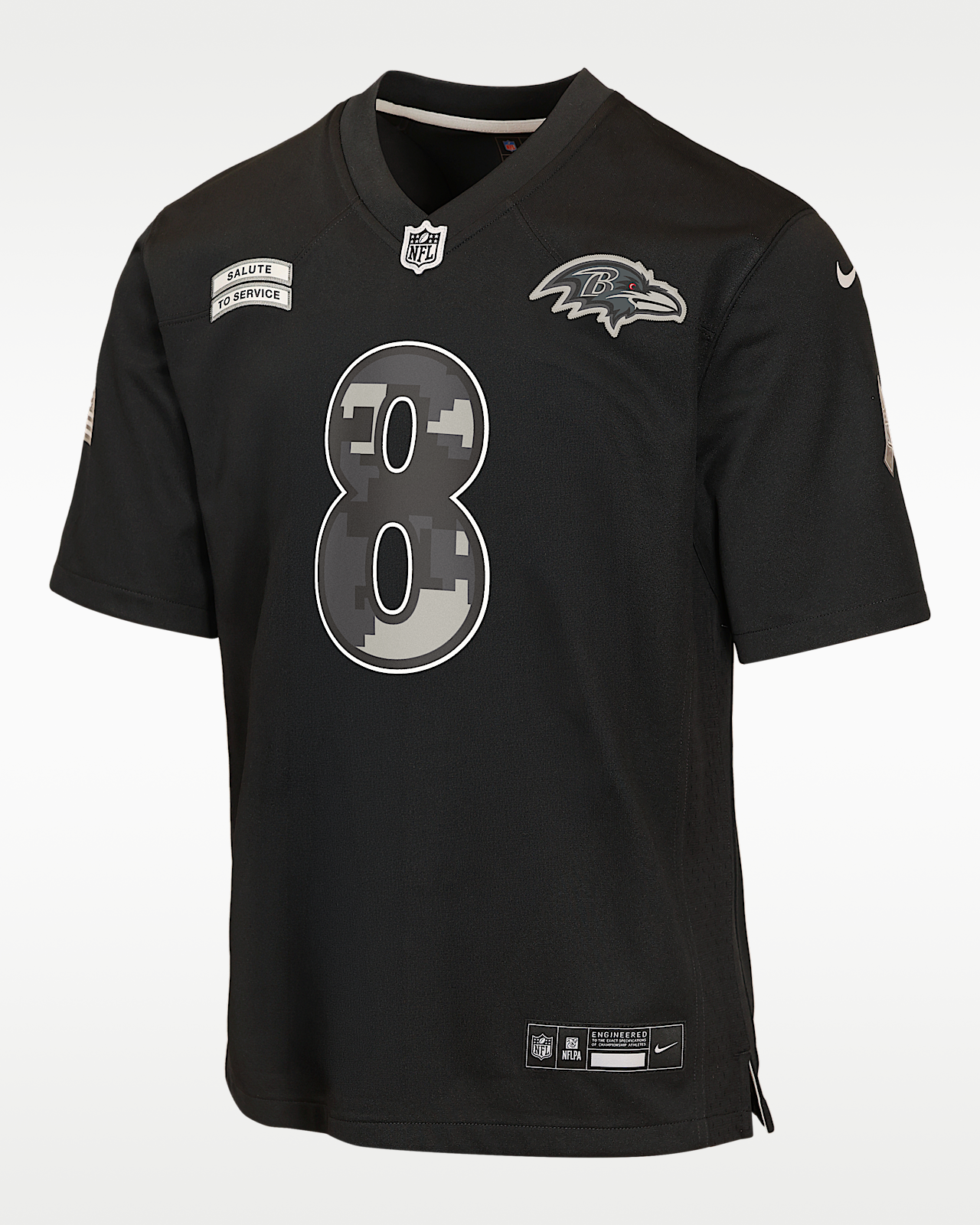 Детские джерси Lamar Jackson Baltimore Ravens Salute to Service Big Kids' Nike NFL Game Jersey