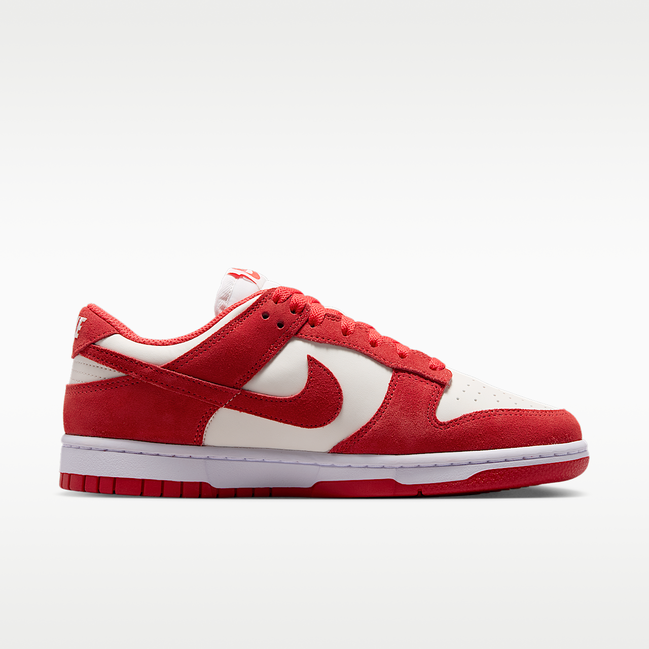 Nike Dunk Low sneaker Sail/Wit/Metallic Silver/Light Crimson