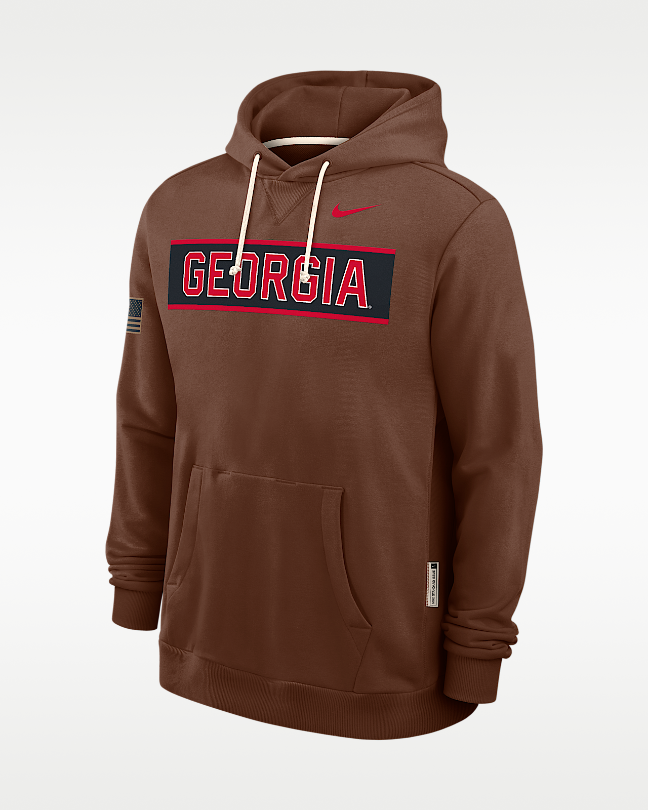 Мужское худи Georgia 2026 Military Appreciation Standard Issue Nike Dri-FIT College Pullover Hoodie