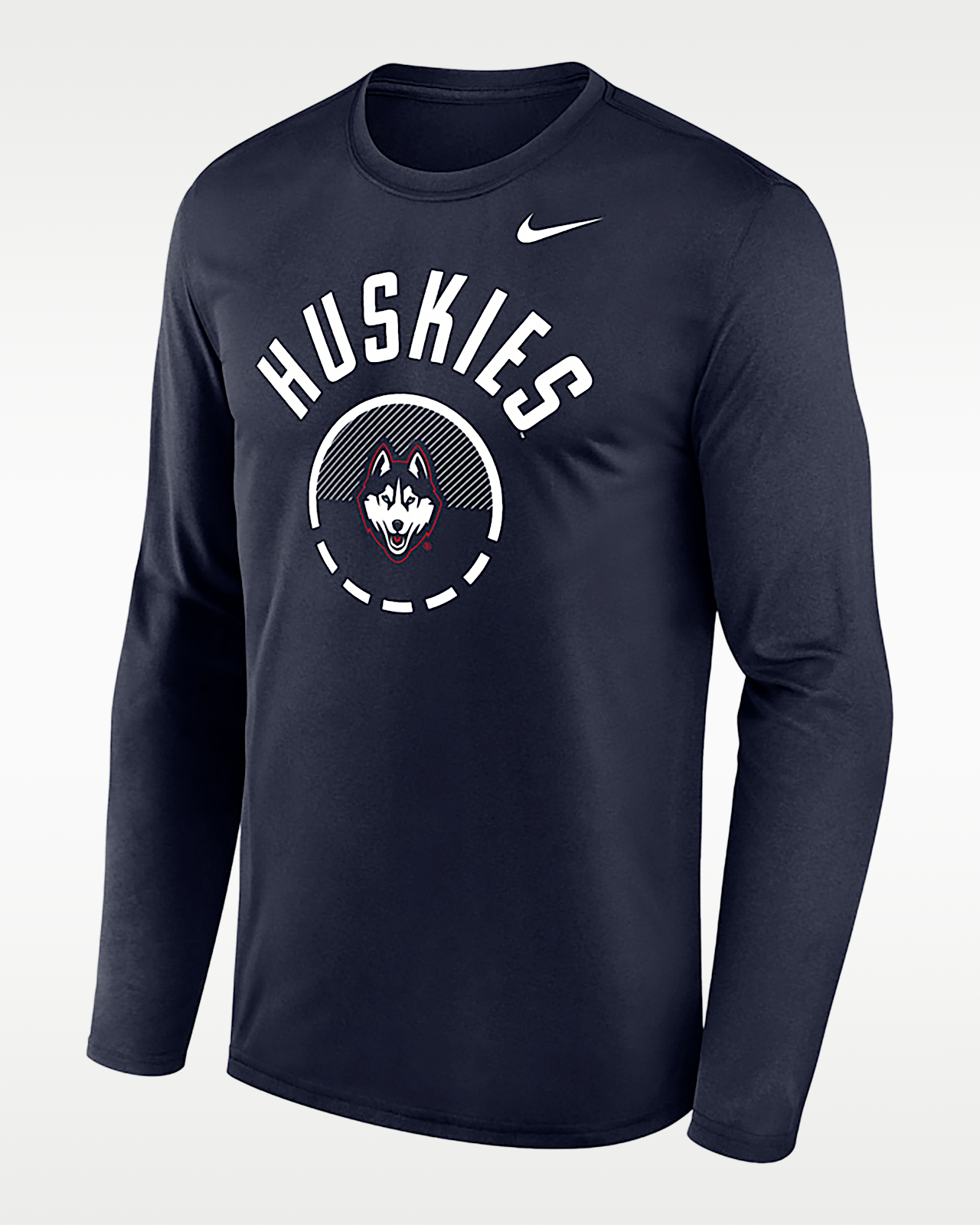 Мужская футболка UConn Basketball Shoot Around Legend Nike Dri-FIT College Long-Sleeve для баскетбола