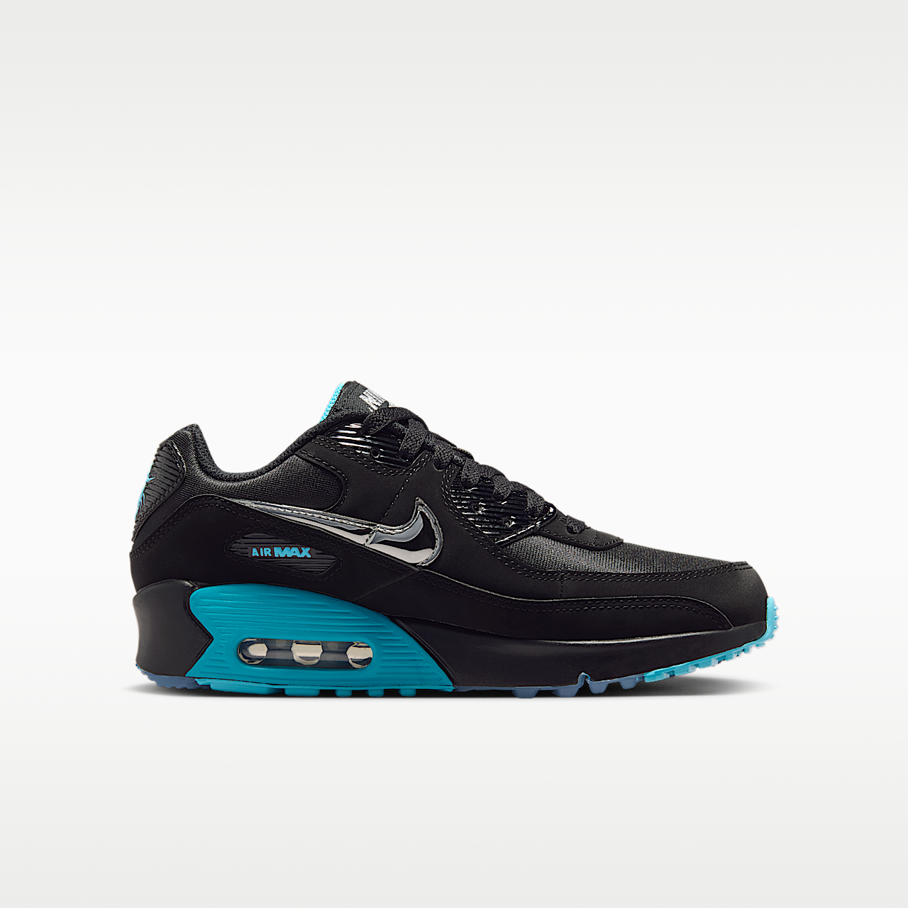 Nike Air max 90 sneaker Zwart/Gamma Blue/Ice/Chrome