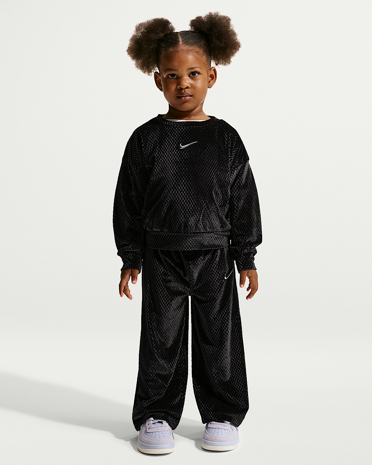 Детские  Nike Toddler Swoosh Sparkle 2-Piece Velvet Pants Set