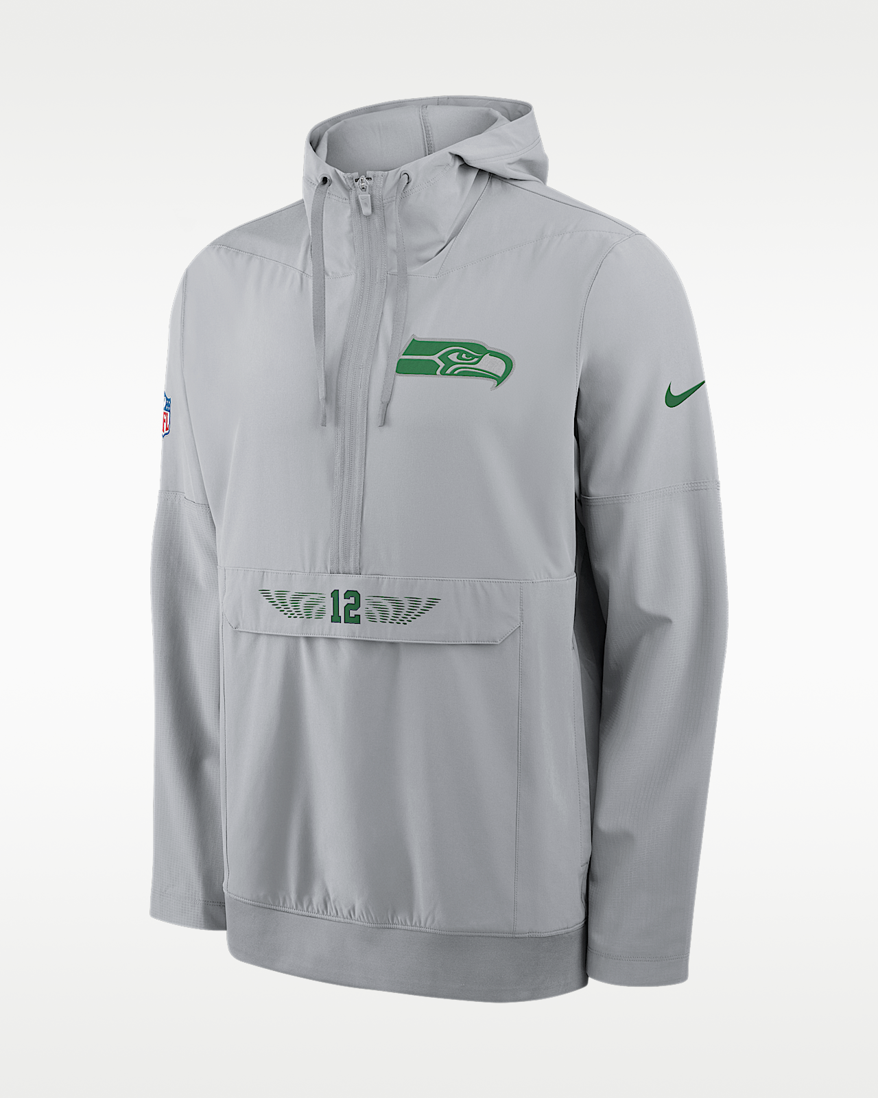 Мужская куртка Seattle Seahawks Rivalries Collection Sideline Anorak Nike NFL 1/2-Zip Hooded