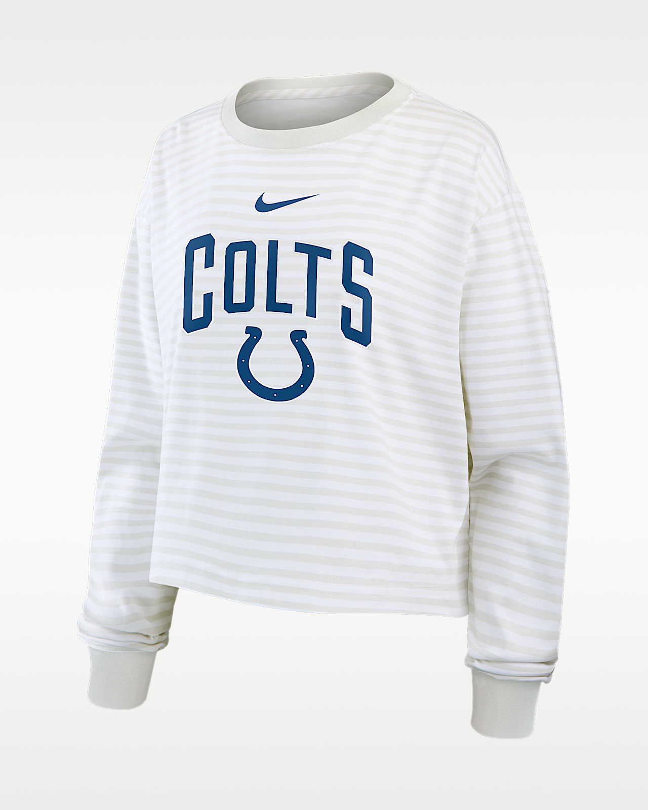 Женская футболка Indianapolis Colts Primetime Nike Cropped Long-Sleeve