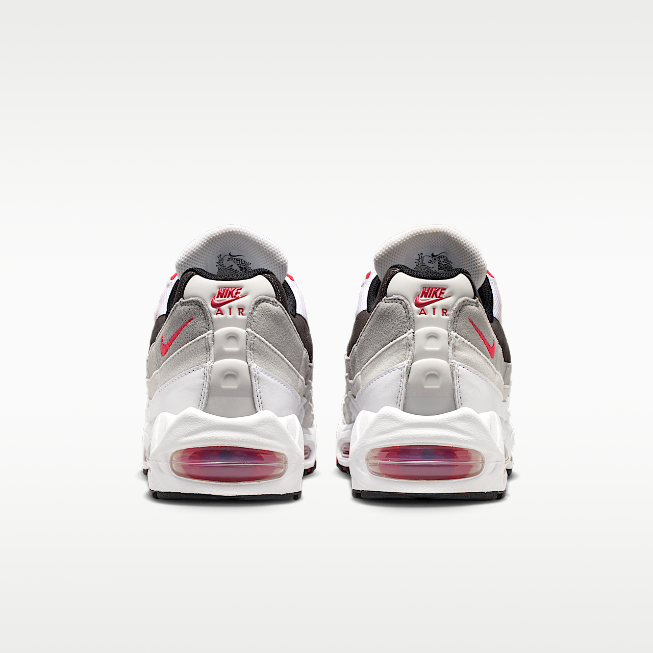Nike Air Max 95 sneaker Wit/Neutral Grey/Medium Grey/Comet Red