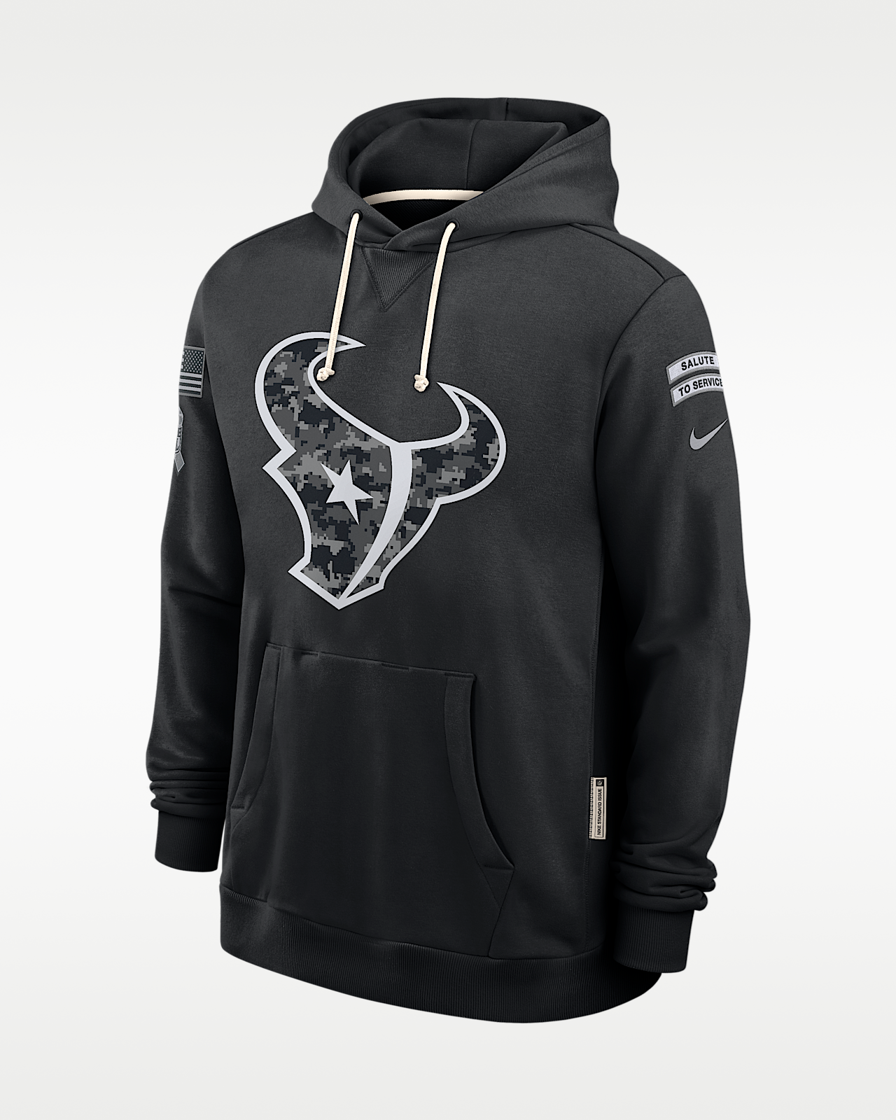Мужское худи Houston Texans Salute to Service Sideline Nike Dri-FIT NFL Pullover Hoodie