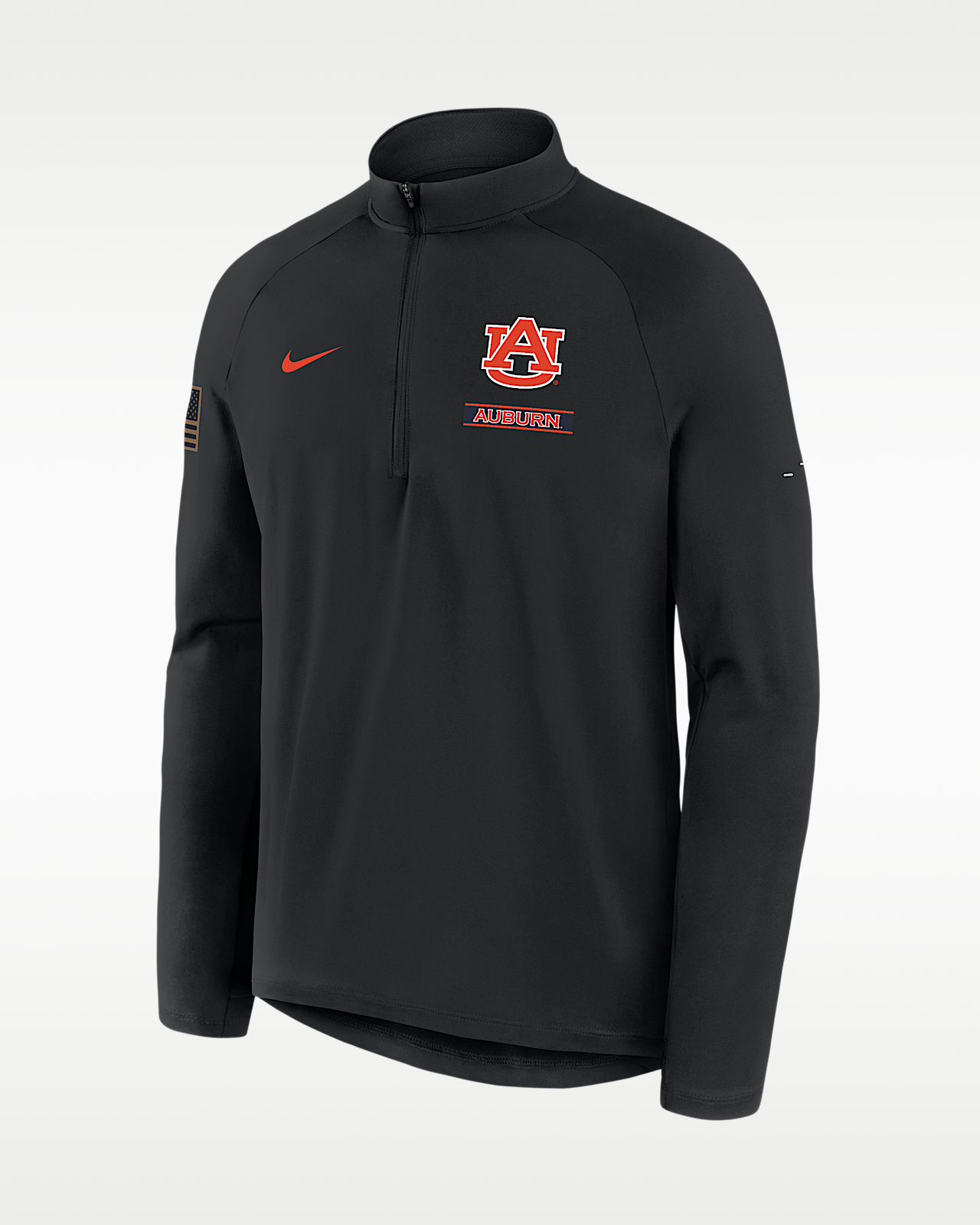 Мужские  Auburn 2026 Military Appreciation Stride Nike Dri-FIT College 1/2-Zip Long-Sleeve Top