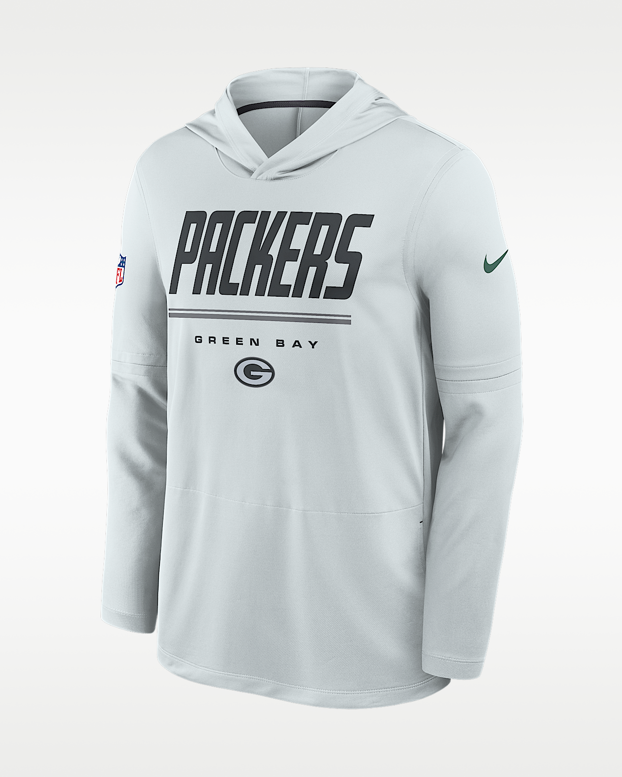 Мужские  Green Bay Packers Sideline Nike Dri-FIT NFL Long-Sleeve Hooded Top