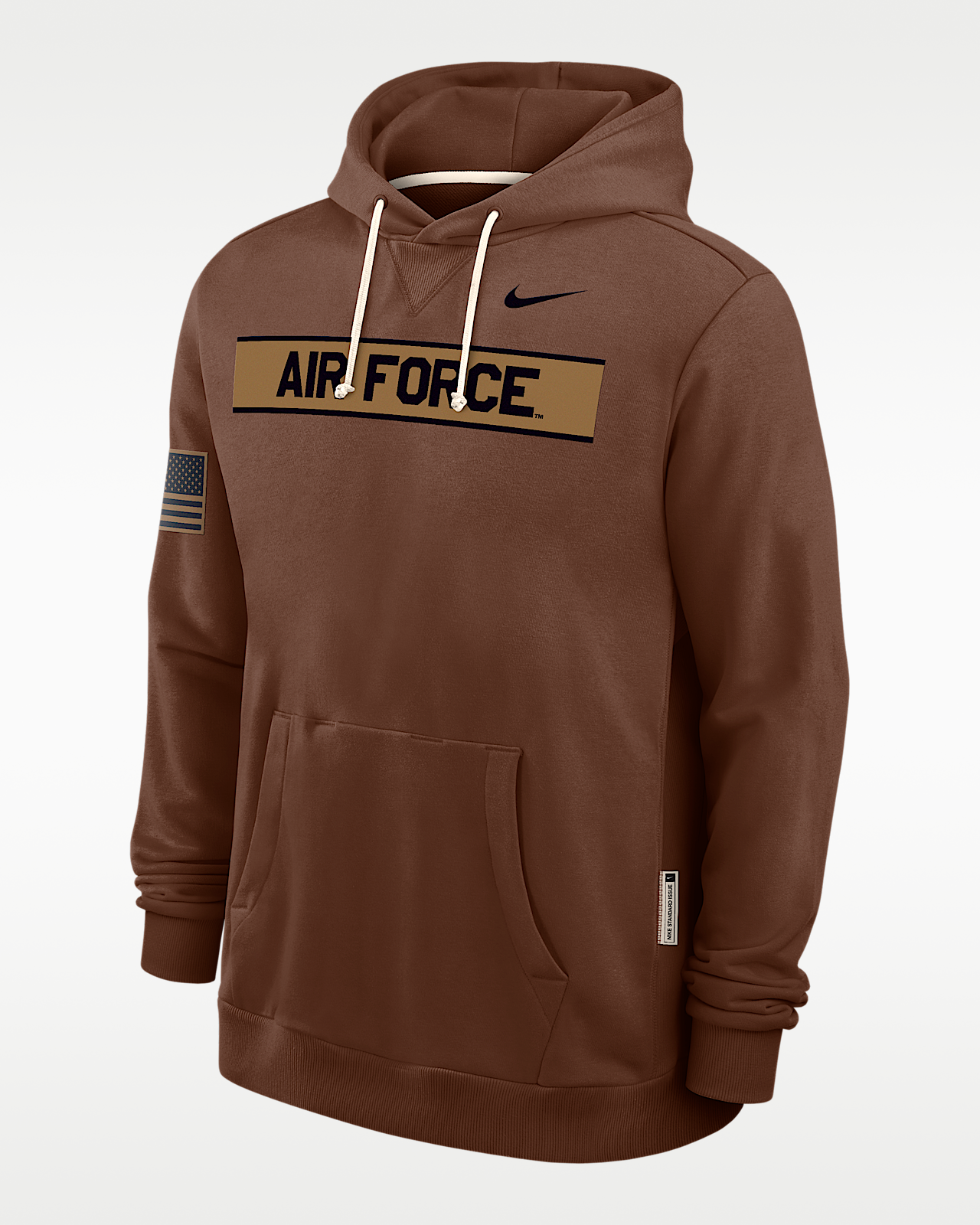 Мужские  Air Force 2026 Military Appreciation Nike Dri-FIT College Long-Sleeve Hooded Top