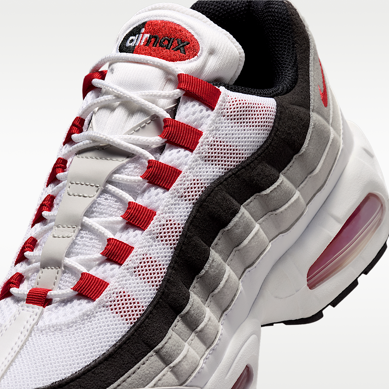 Nike Air Max 95 sneaker Wit/Neutral Grey/Medium Grey/Comet Red