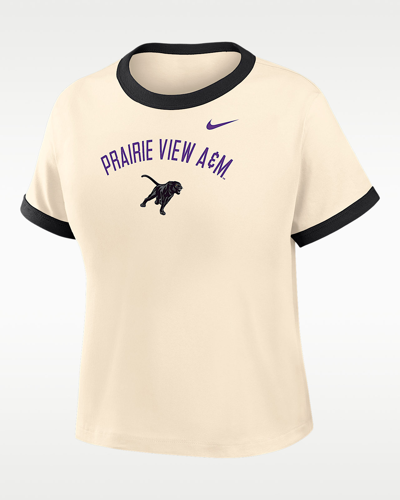Женская футболка Nike College (Prairie View A&M University) Cropped Ringer