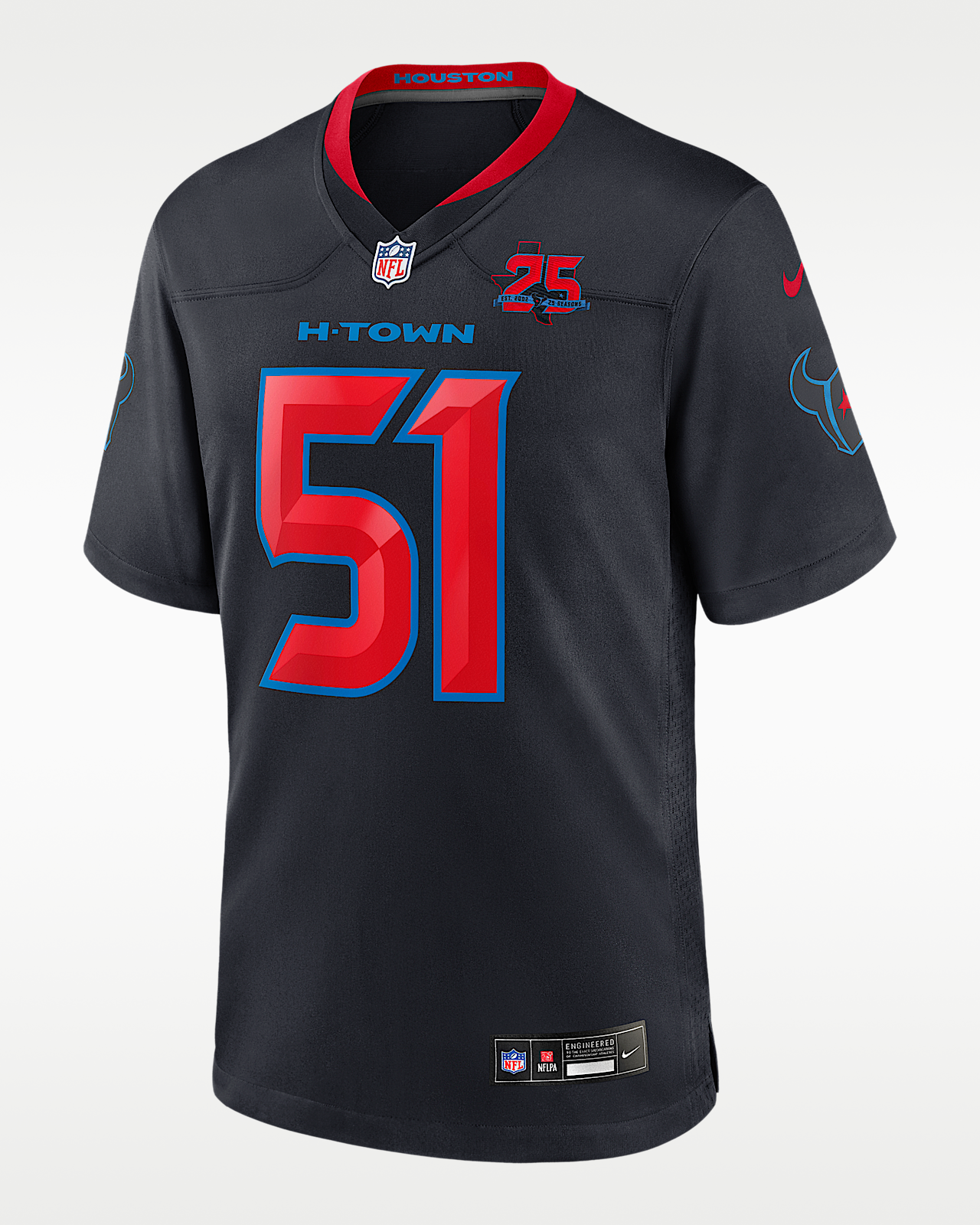 Мужские джерси Will Anderson Jr. Houston Texans 25th Season Nike NFL Game Jersey