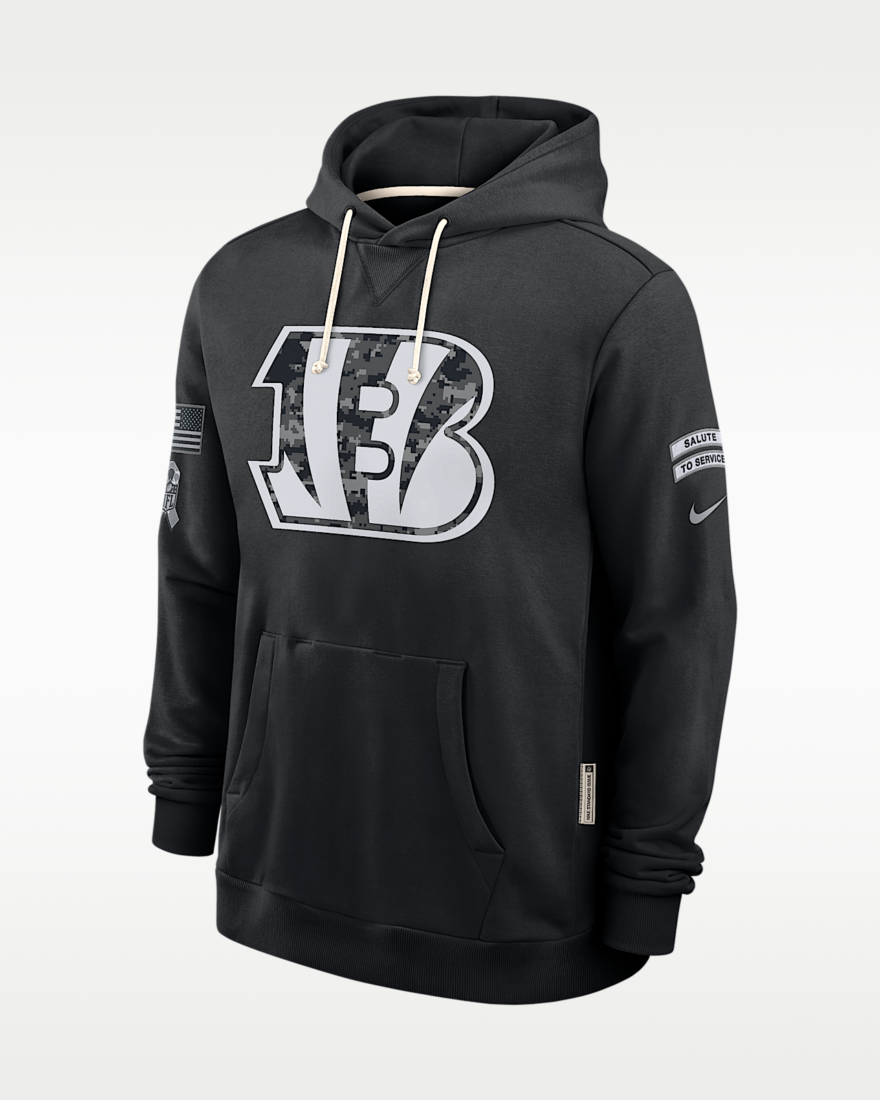 Мужское худи Cincinnati Bengals Salute to Service Sideline Nike Dri-FIT NFL Pullover Hoodie
