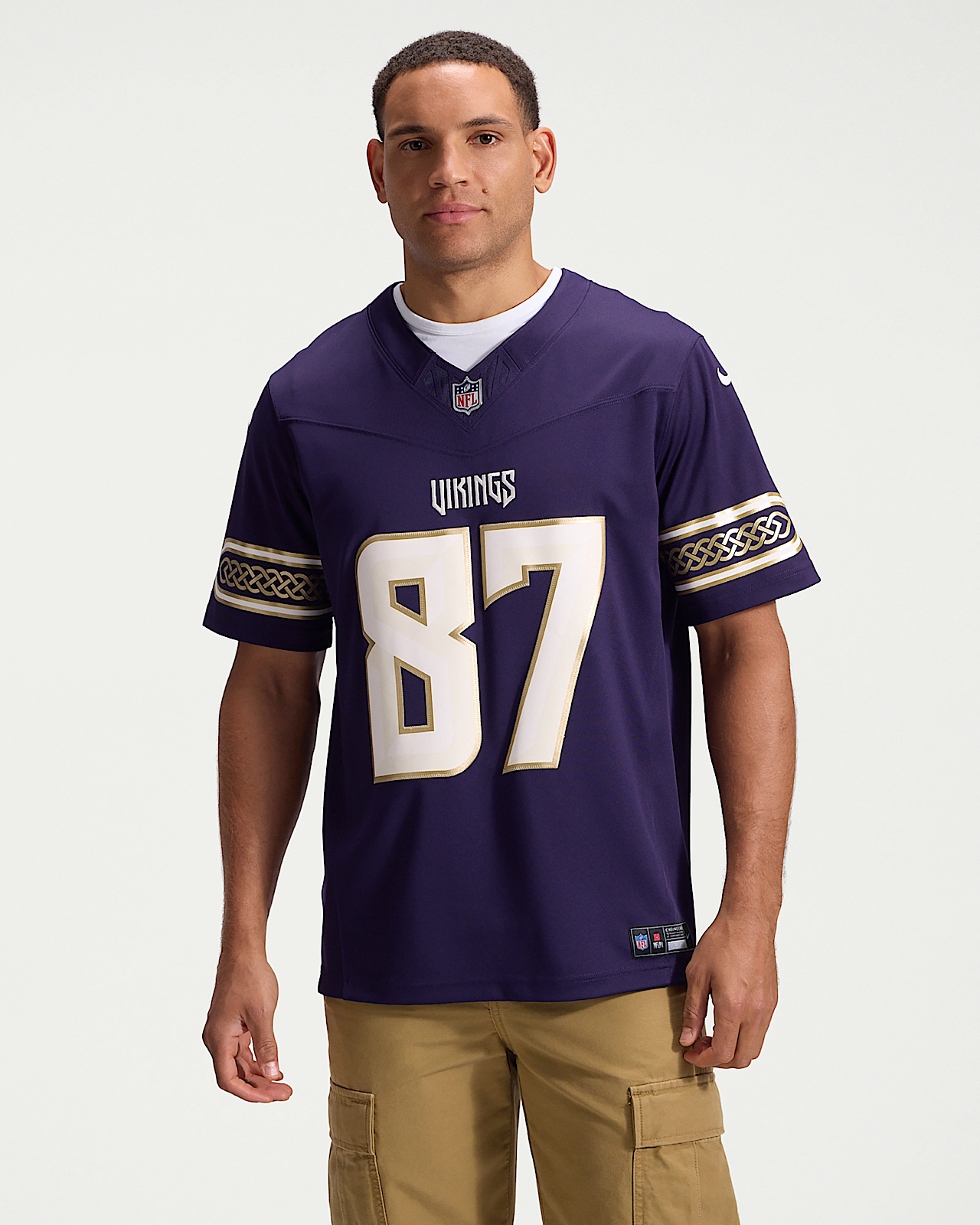 Мужские джерси T.J. Hockenson Minnesota Vikings Rivalries Collection Nike Dri-FIT NFL Limited Jersey