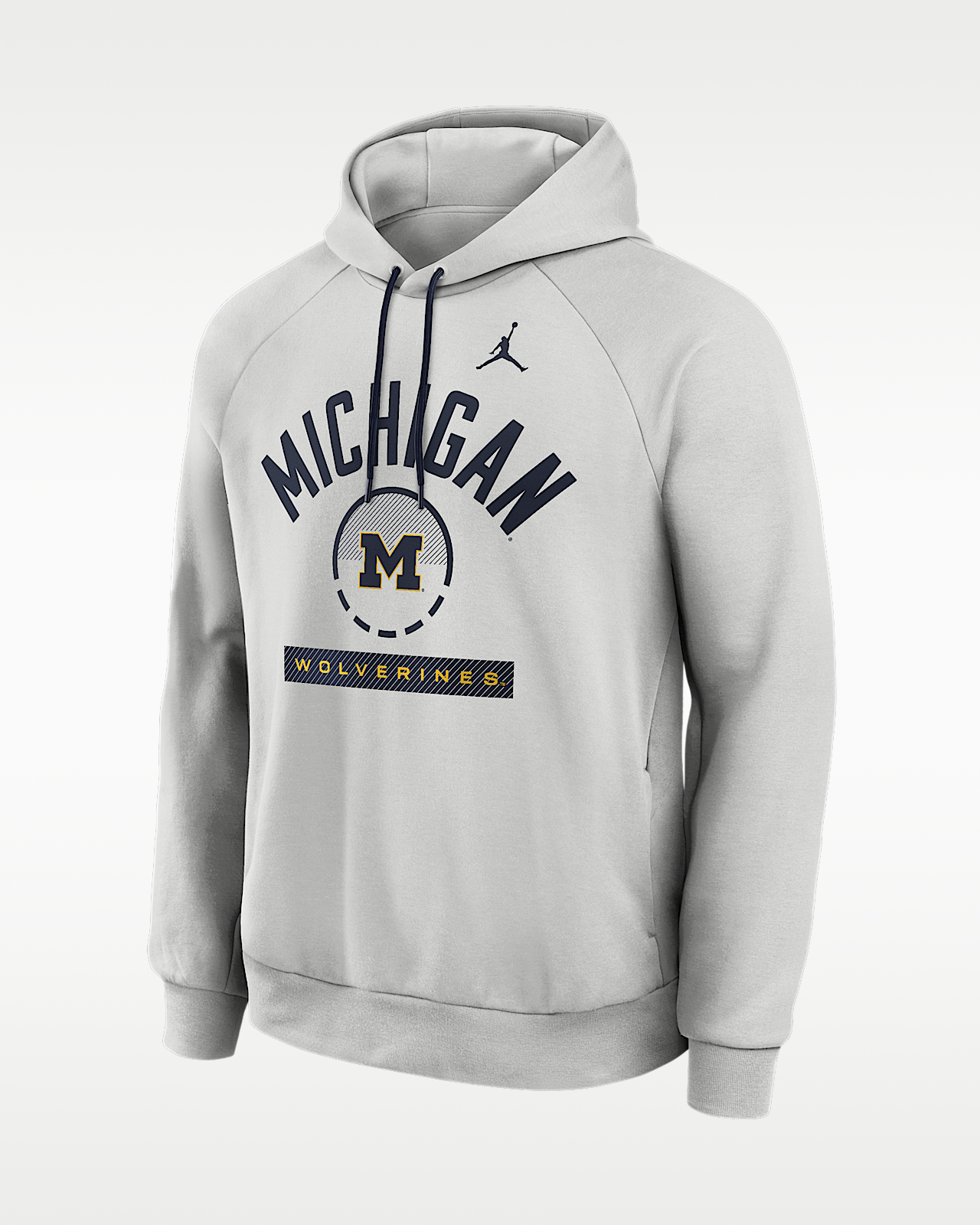 Мужское худи Michigan Courtside Jordan Brand Dri-FIT College Pullover Hoodie