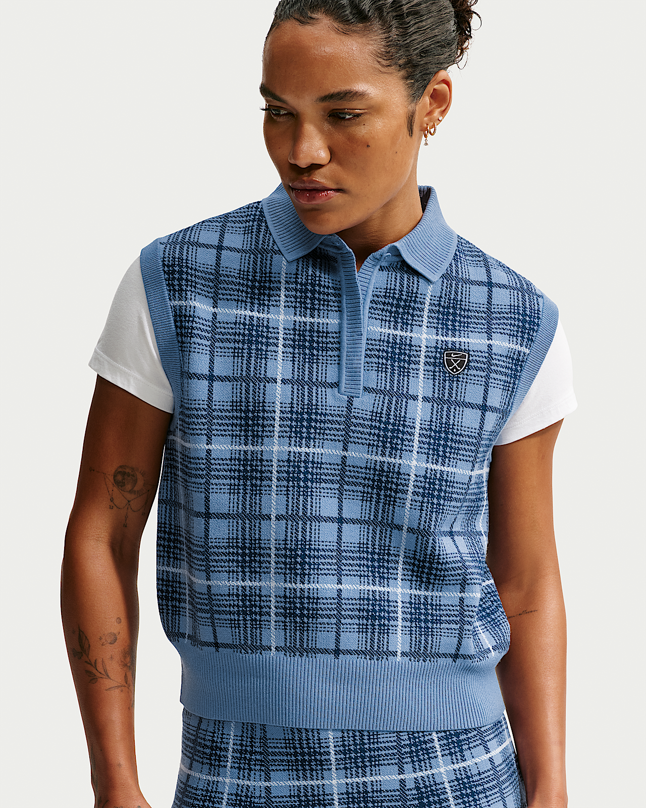 Женская безрукавка Nike Fairway Fresh Plaid Golf Sweater Vest