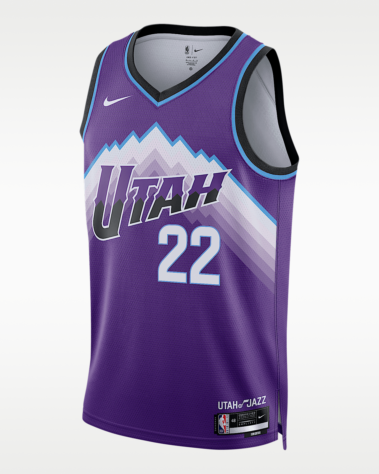 Мужские джерси Darryn Peterson Utah Jazz Icon Edition Nike Dri-FIT NBA Swingman Jersey