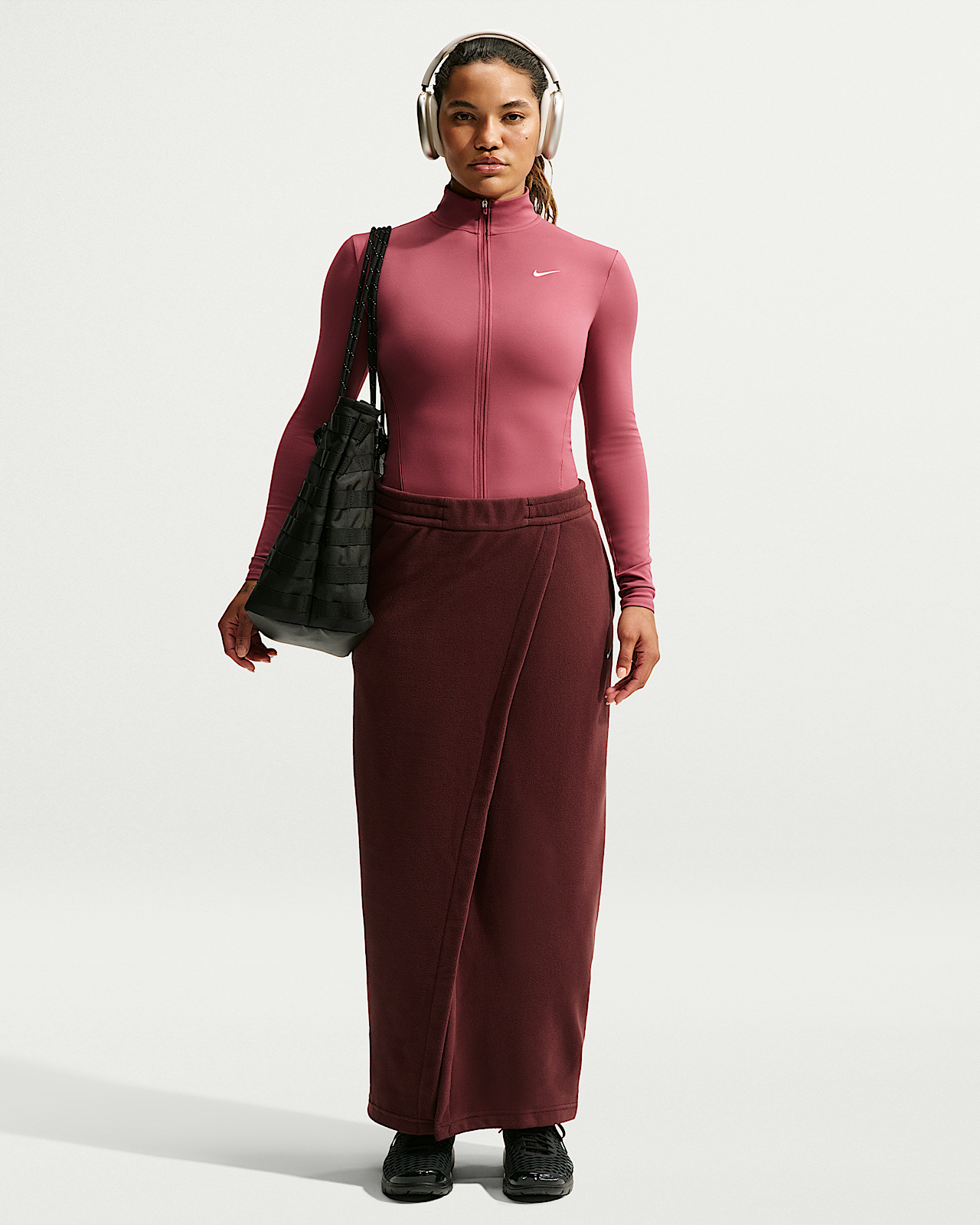 Женская юбка Nike One Therma-FIT Mid-Rise Fleece Maxi Skirt