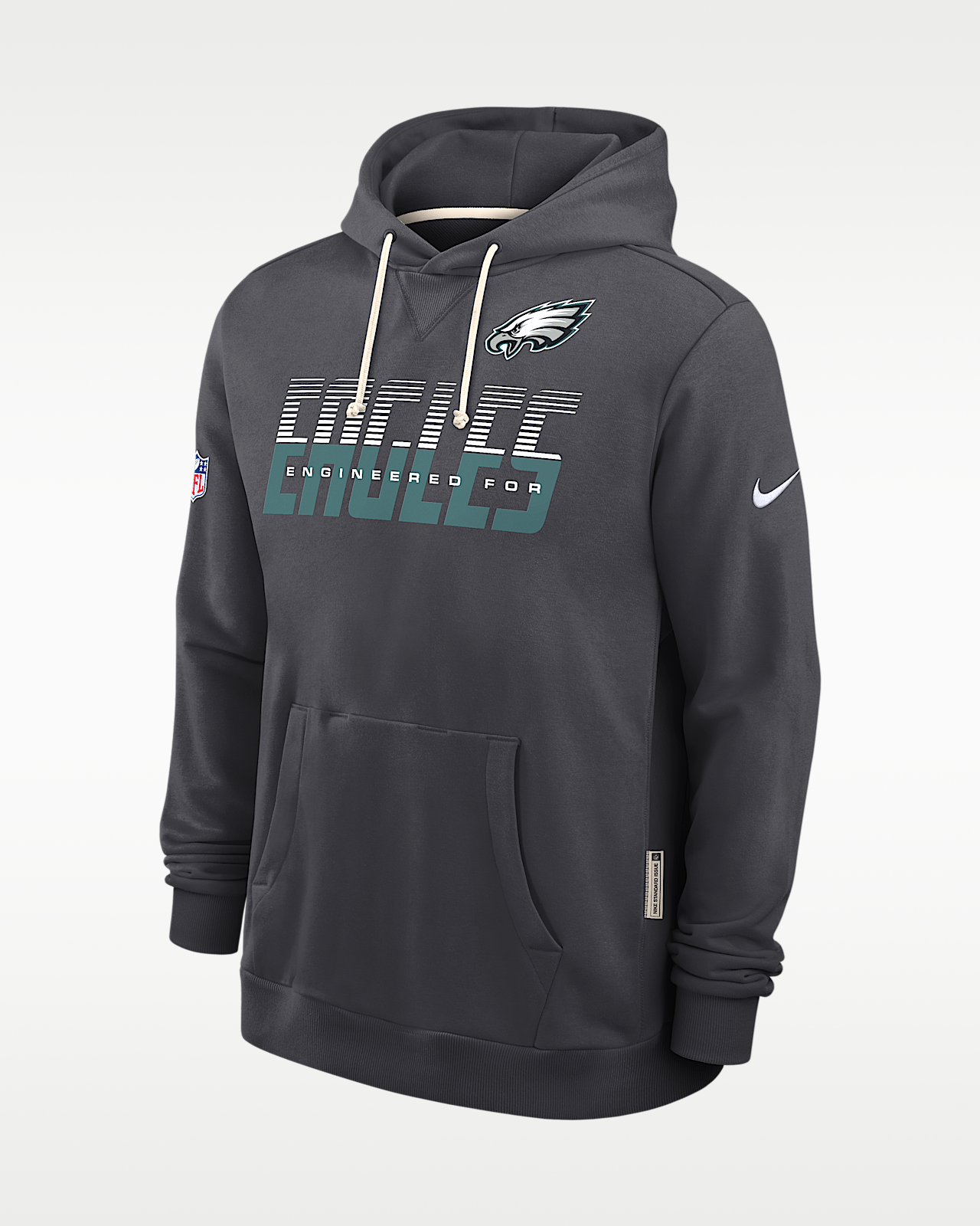 Мужское худи Philadelphia Eagles Sideline Standard Issue Nike Dri-FIT NFL Pullover Hoodie