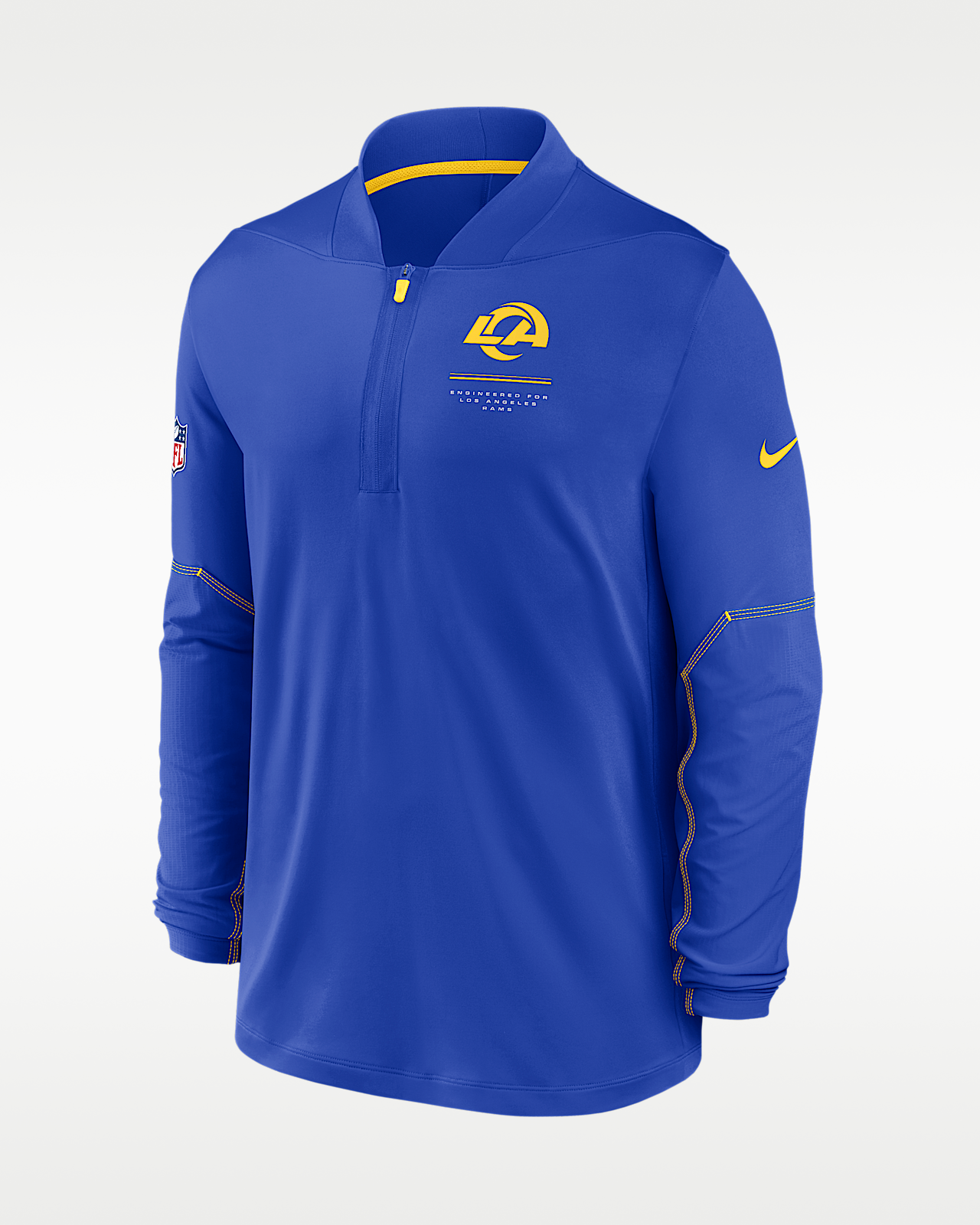 Мужские  Los Angeles Rams Sideline Nike Dri-FIT NFL 1/2-Zip Top