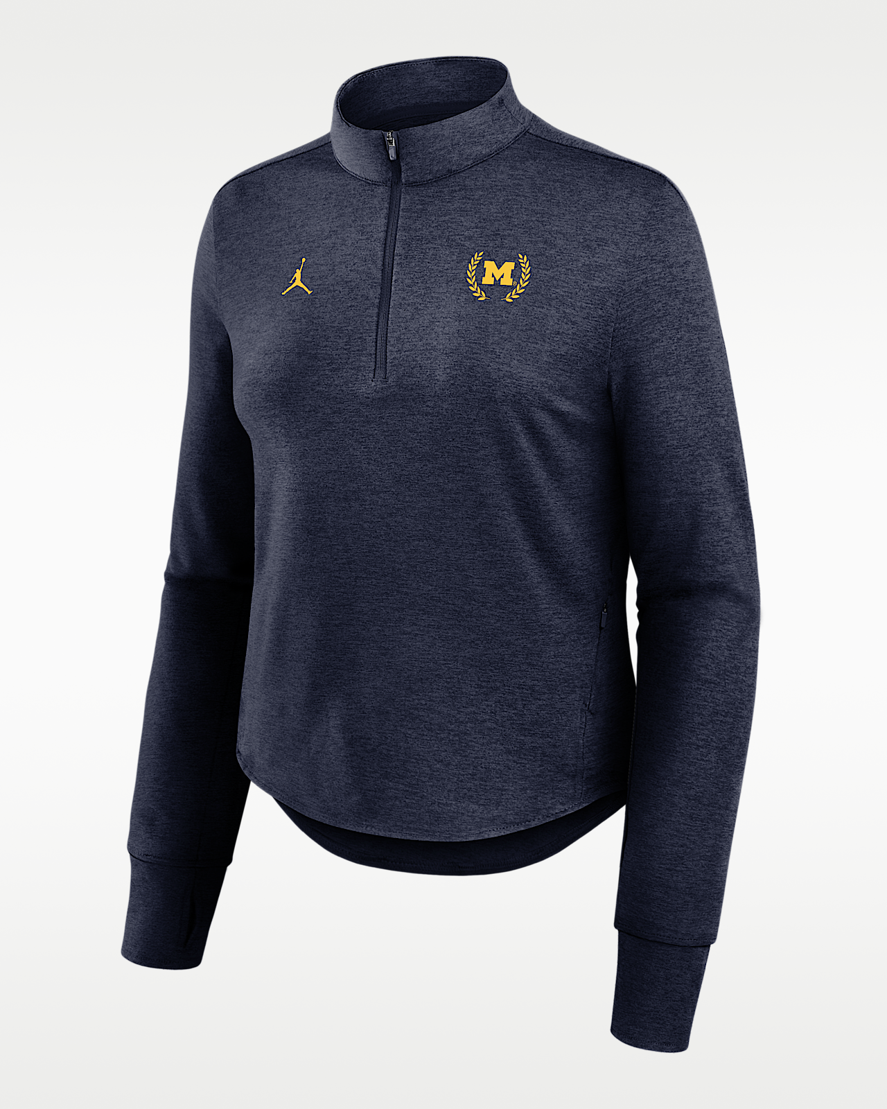 Женские  Michigan Swift Jordan Brand Dri-FIT College Half-Zip Top