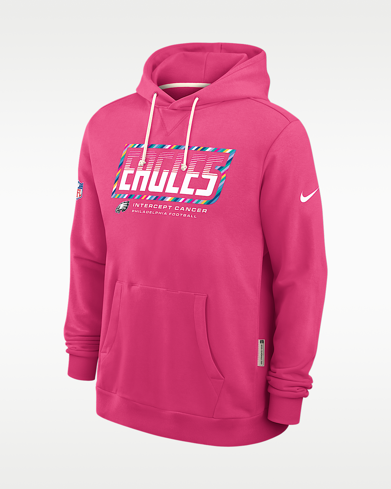Мужское худи Philadelphia Eagles Crucial Catch Sideline Standard Issue Nike Dri-FIT NFL Pullover Hoodie