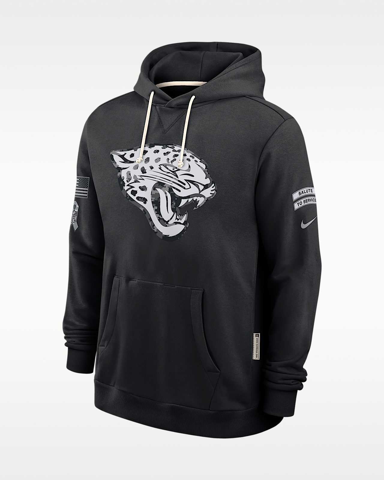 Мужское худи Jacksonville Jaguars Salute to Service Sideline Nike Dri-FIT NFL Pullover Hoodie