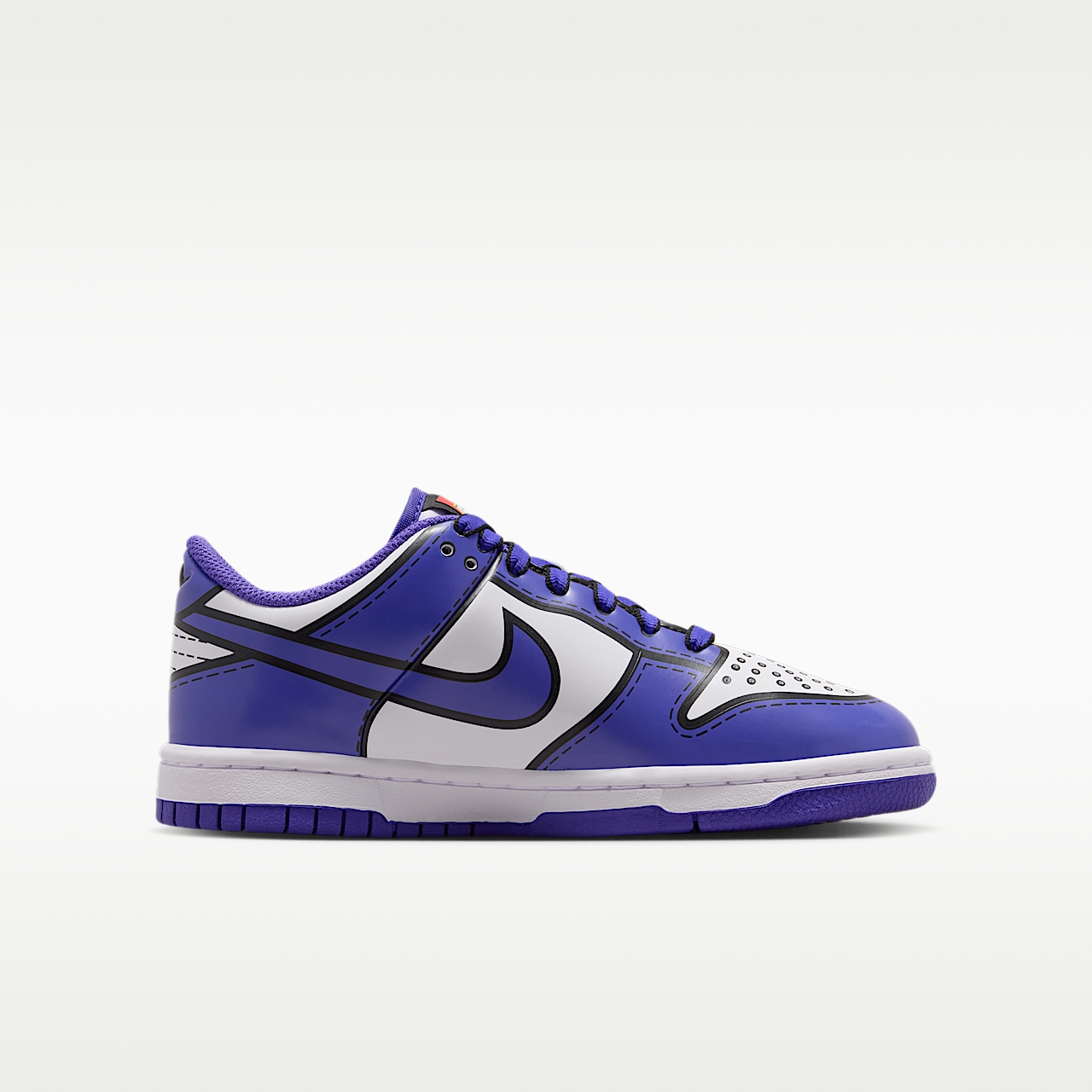 Nike Dunk Low sneaker Wit/Rush Red/Tour Yellow/Bright Concord