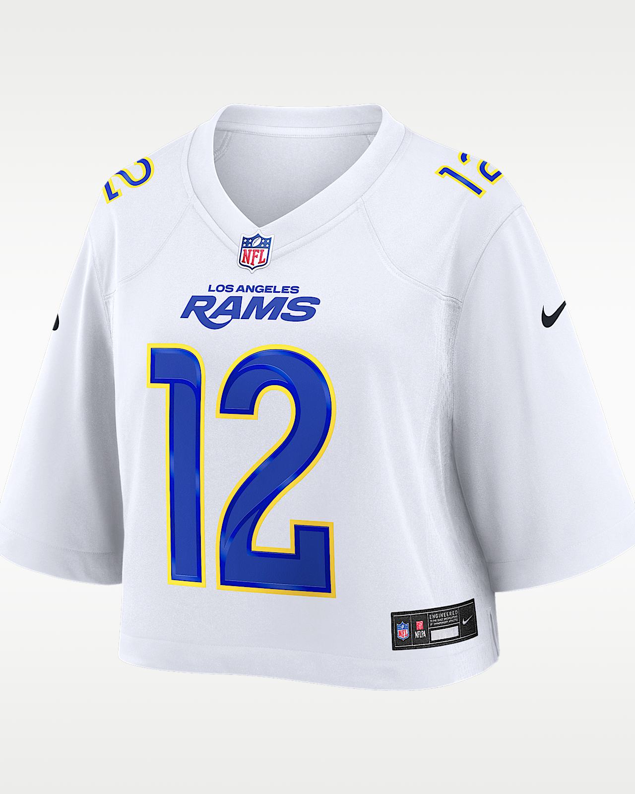 Женские джерси Puka Nacua Los Angeles Rams Nike NFL Cropped Tundra Game Jersey
