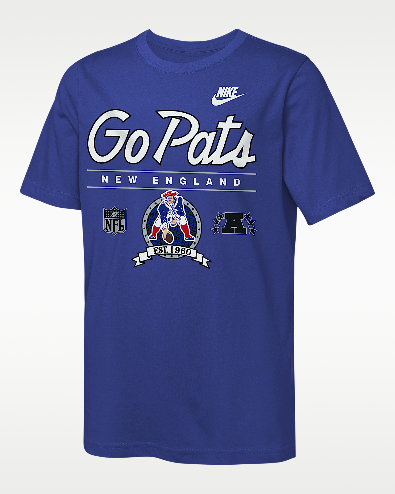 Детская футболка New England Patriots Rewind Hometown Slub Big Kids' Nike Dri-FIT NFL