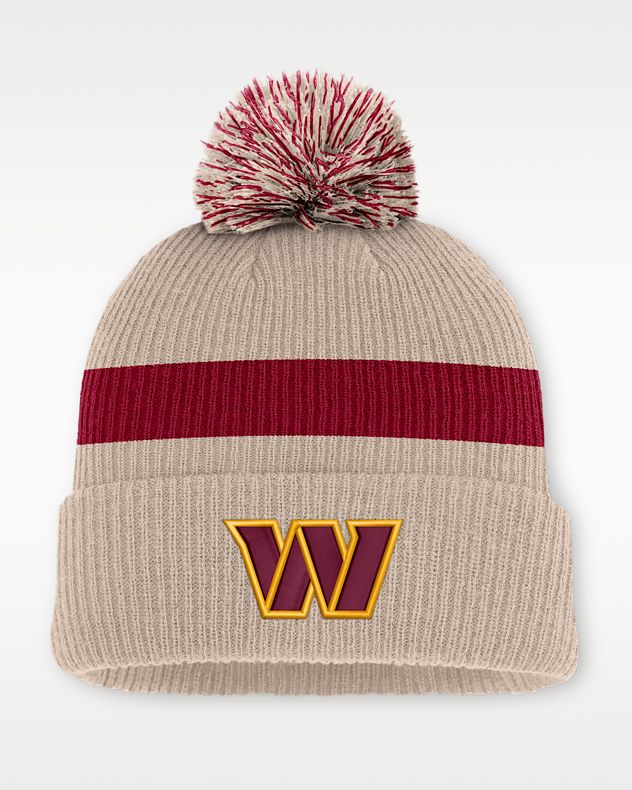 Мужские  Washington Commanders Rewind Peak Nike NFL Cuffed Pom Beanie