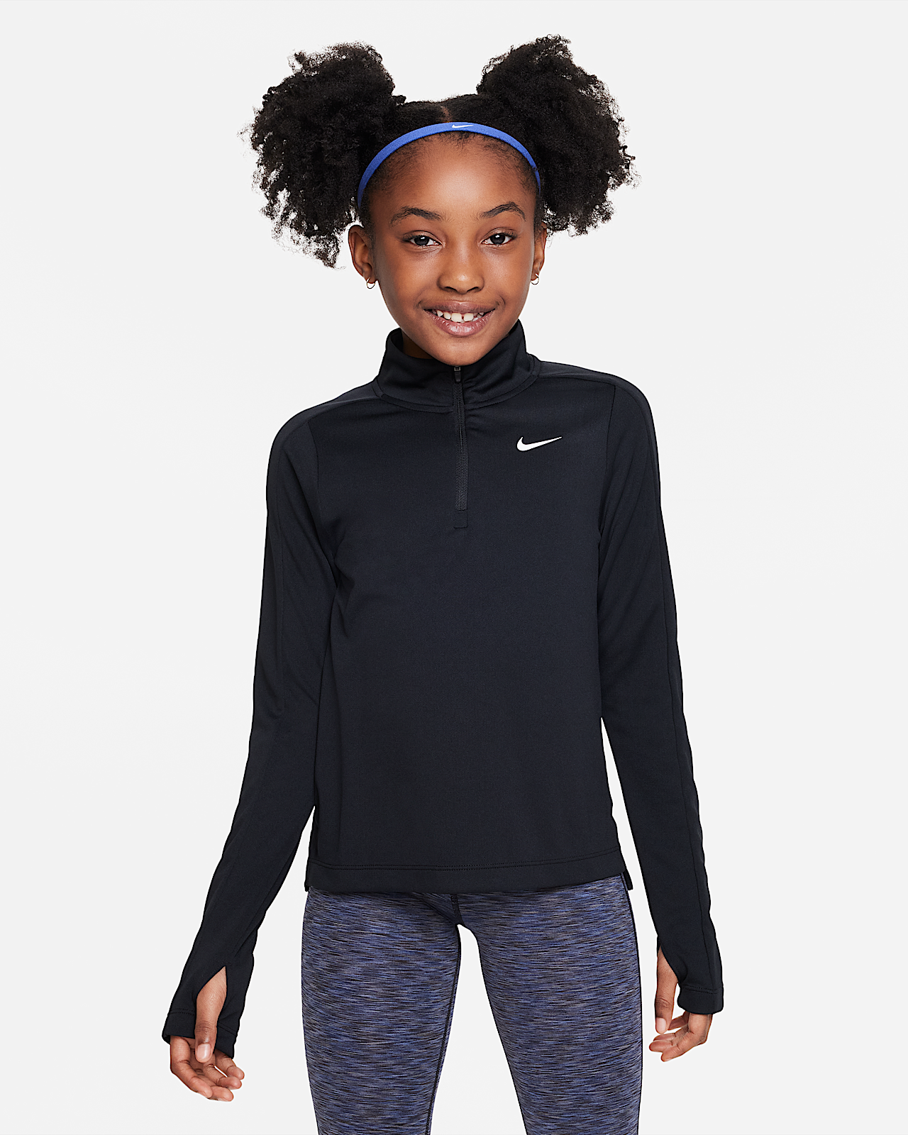 Детские  Nike Girls' Dri-FIT Long-Sleeve 1/4-Zip Top