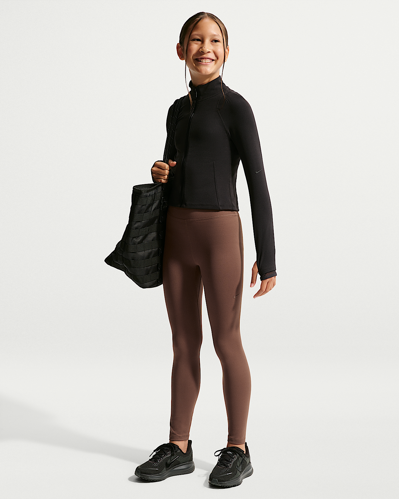 Детские тайтсы Nike Mavn Girls' High-Waisted Full-Length Leggings