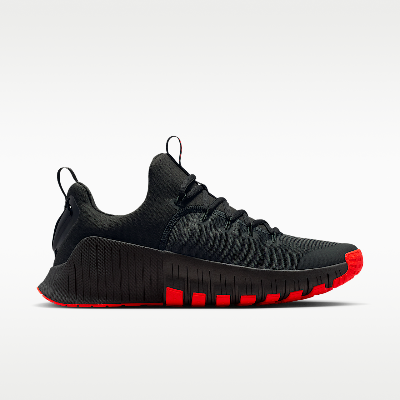 Nike Free sneaker Dark Smoke Grey/Bright Crimson/Zwart