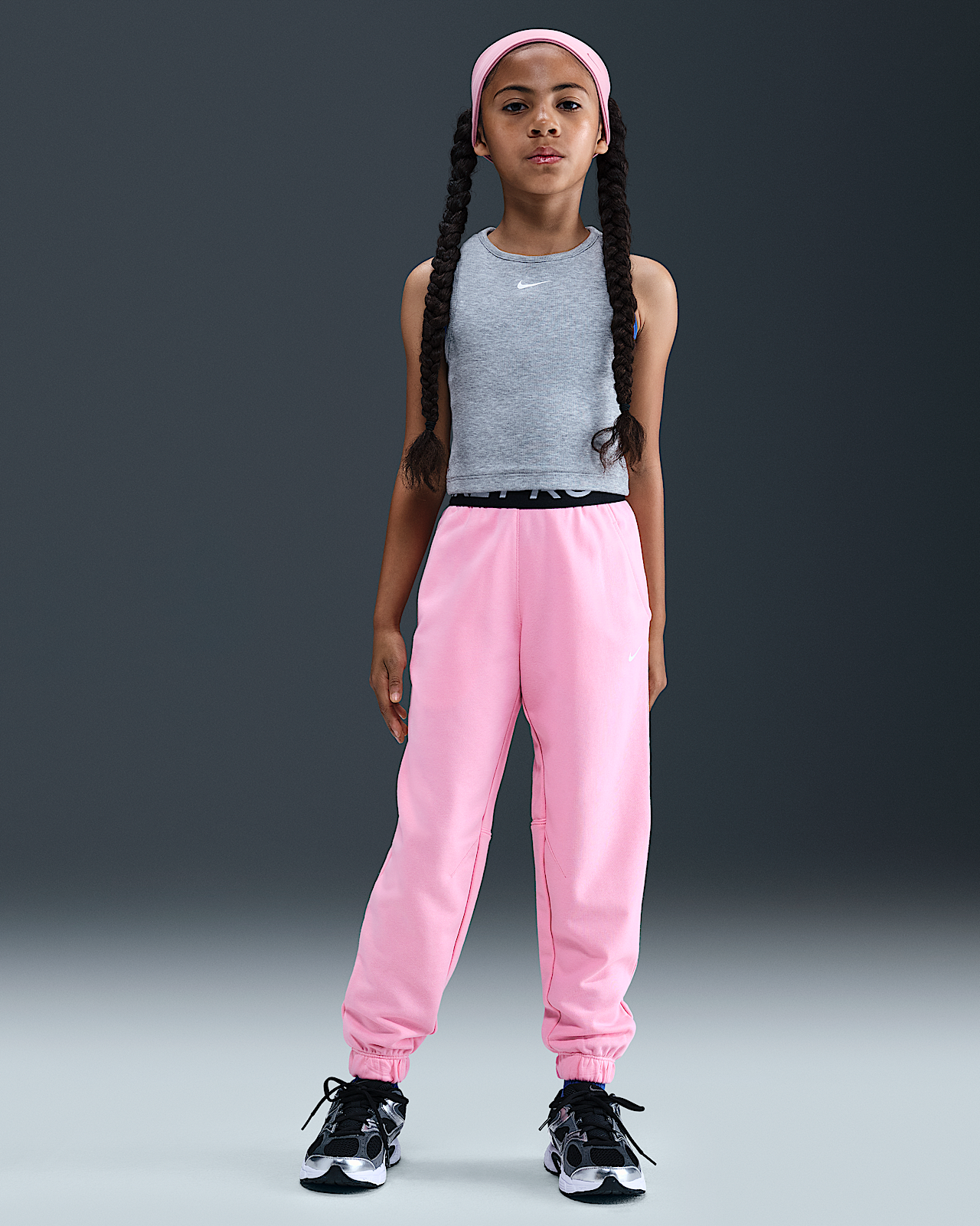 Детские спортивные штаны Nike Pro Fleece Big Kids' (Girls') Dri-FIT Joggers