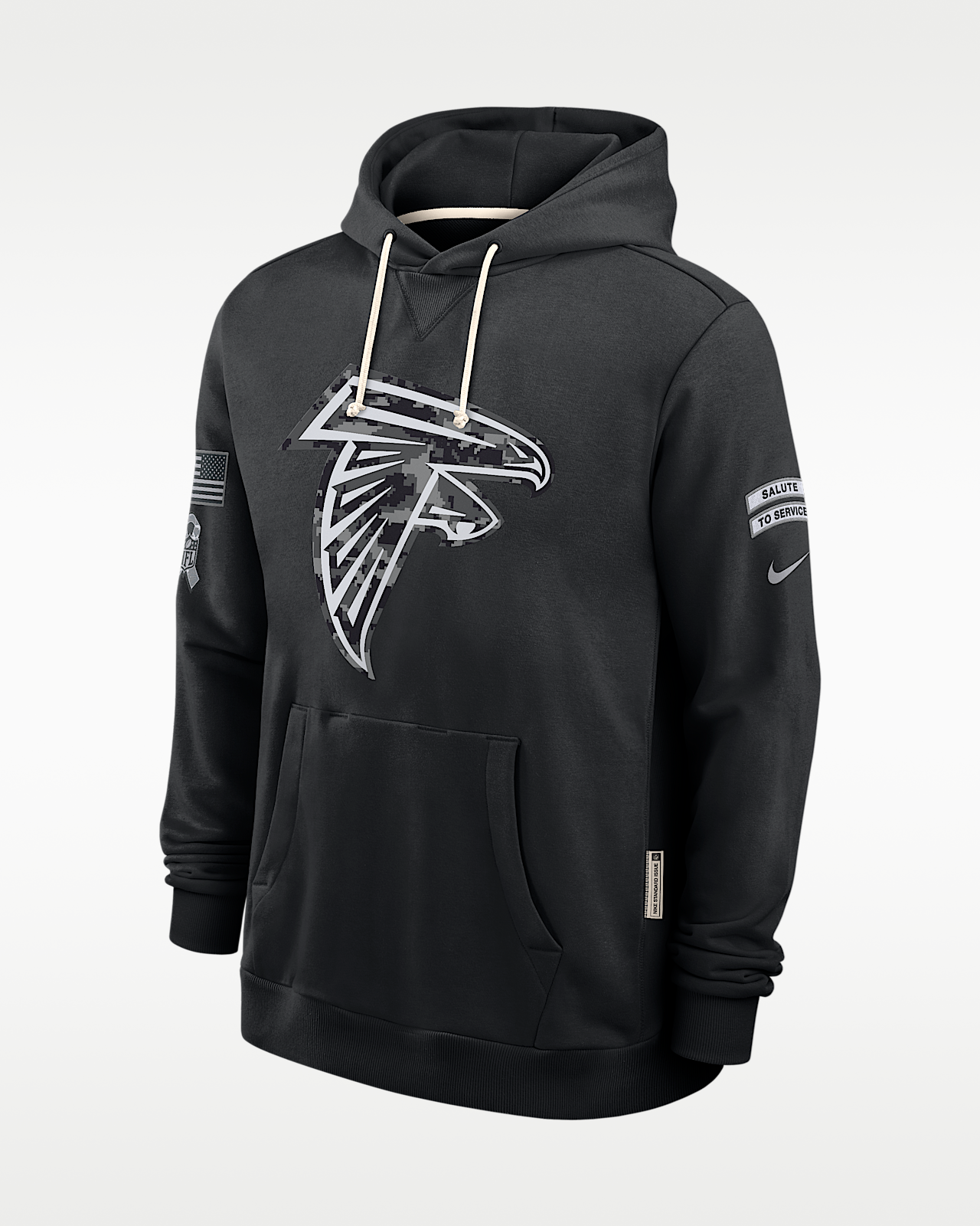 Мужское худи Atlanta Falcons Salute to Service Sideline Nike Dri-FIT NFL Pullover Hoodie