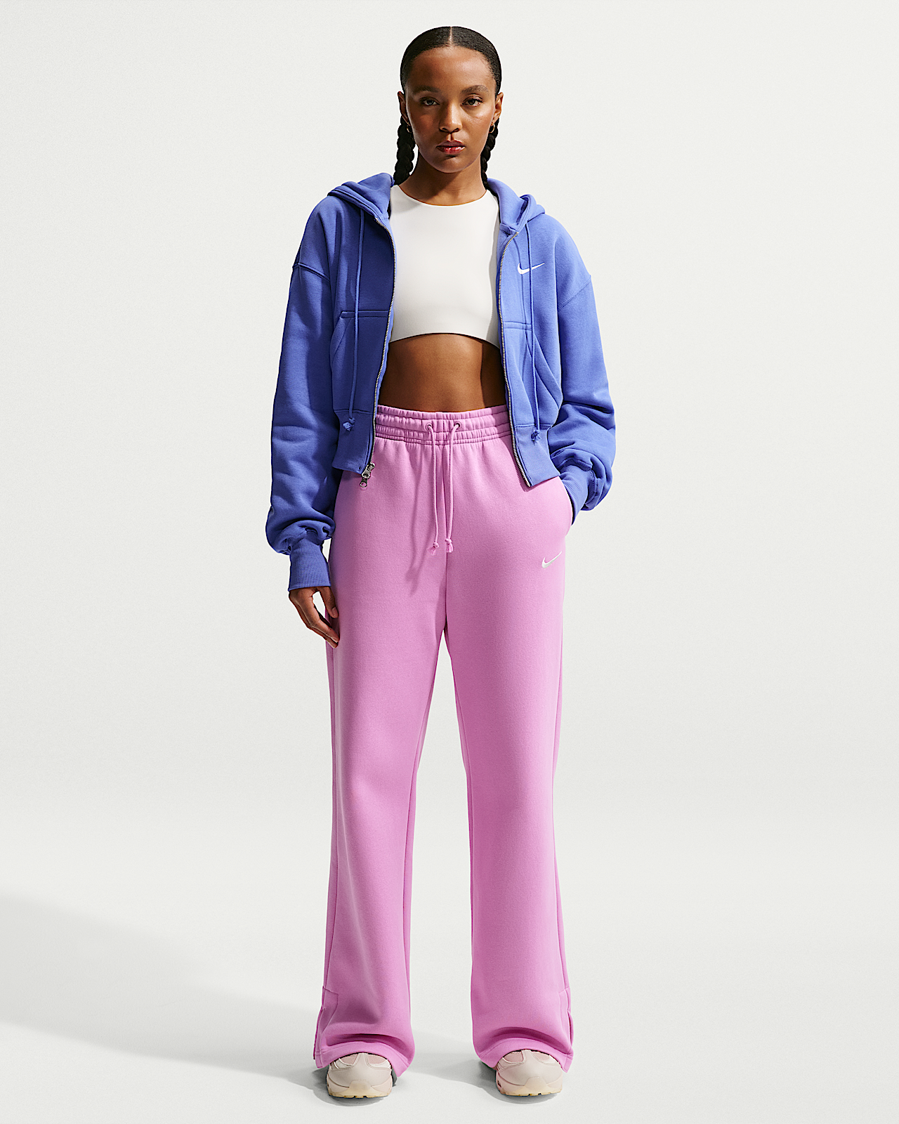 Женские  Nike Sportswear Phoenix Fleece High-Waisted Wide-Leg Pants