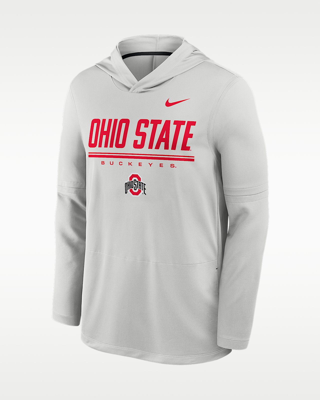 Мужские  Ohio State Sideline Nike Dri-FIT College Long-Sleeve Hooded Top