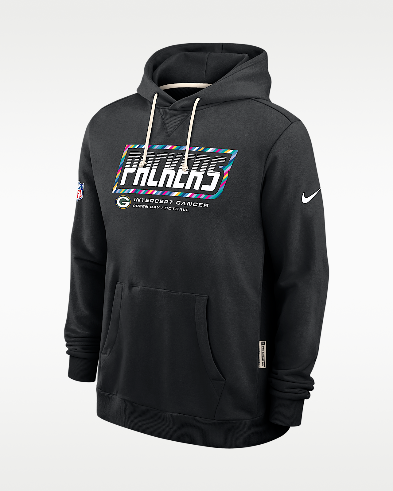 Мужское худи Green Bay Packers Crucial Catch Sideline Standard Issue Nike Dri-FIT NFL Pullover Hoodie