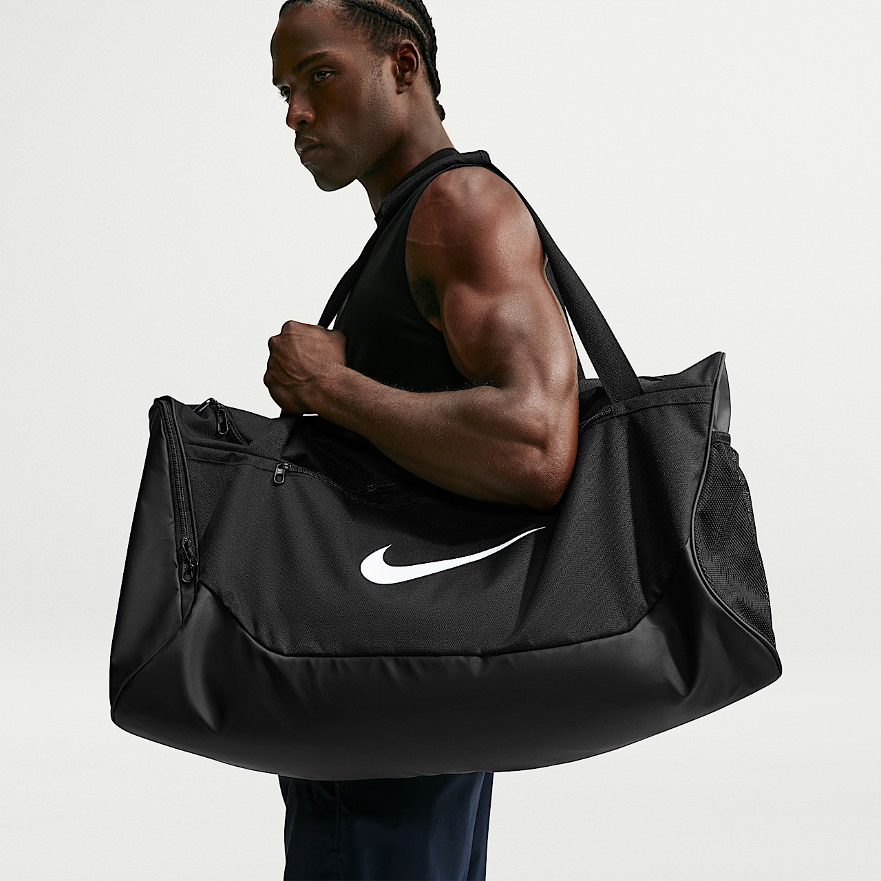 Nike Brasilia (Black/Black/White)