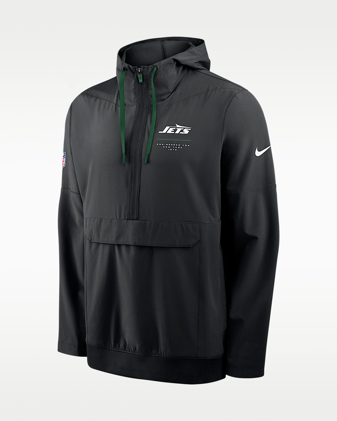 Мужская куртка New York Jets Sideline Anorak Nike NFL 1/2-Zip Hooded