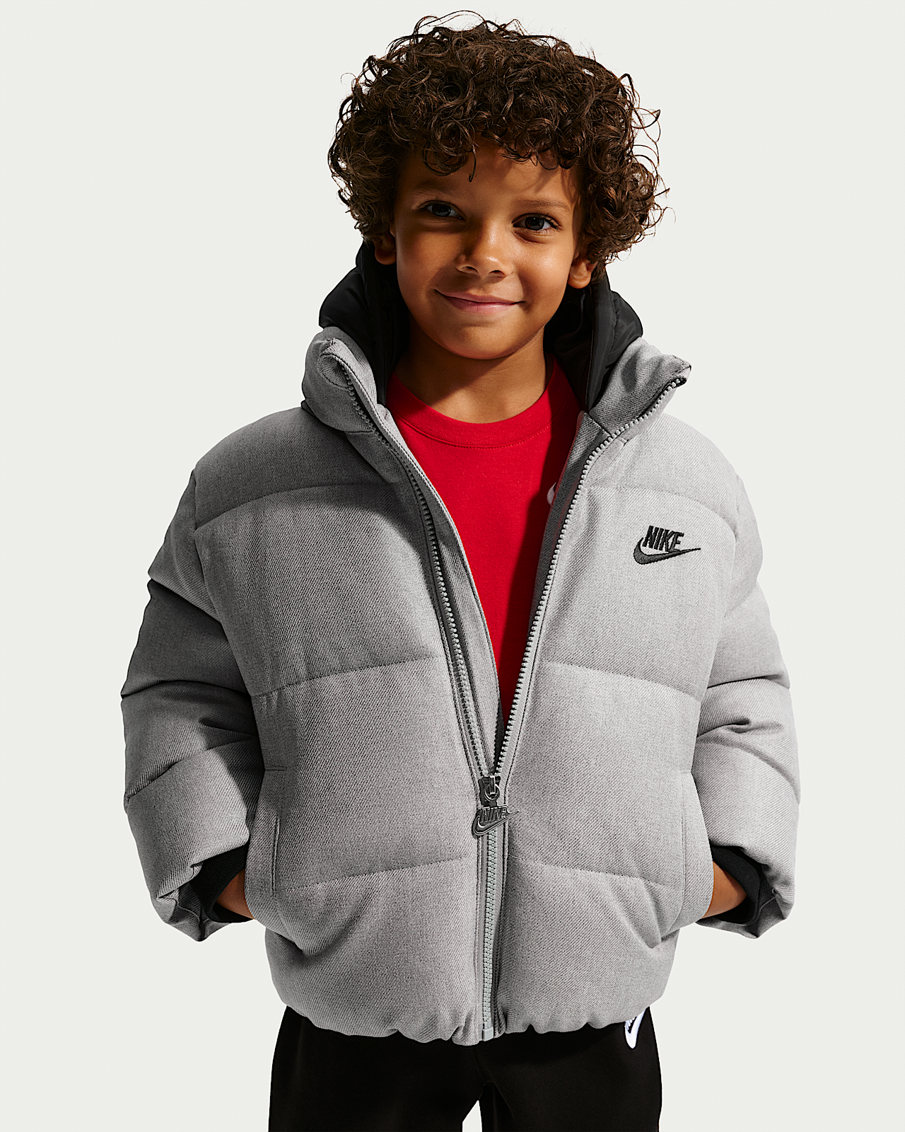 Детская куртка Nike Little Kids' Heathered Twill Puffer
